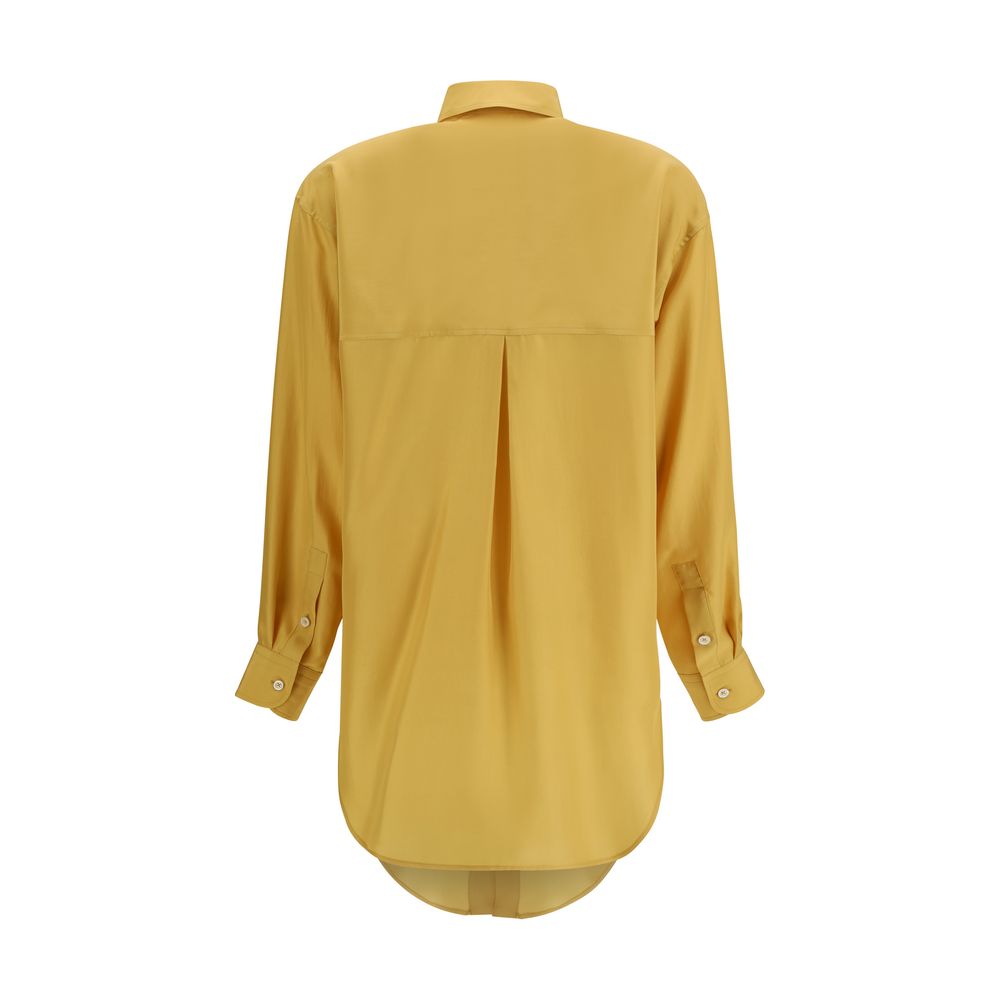 Umit Benan Gold Silk Women's Shirt