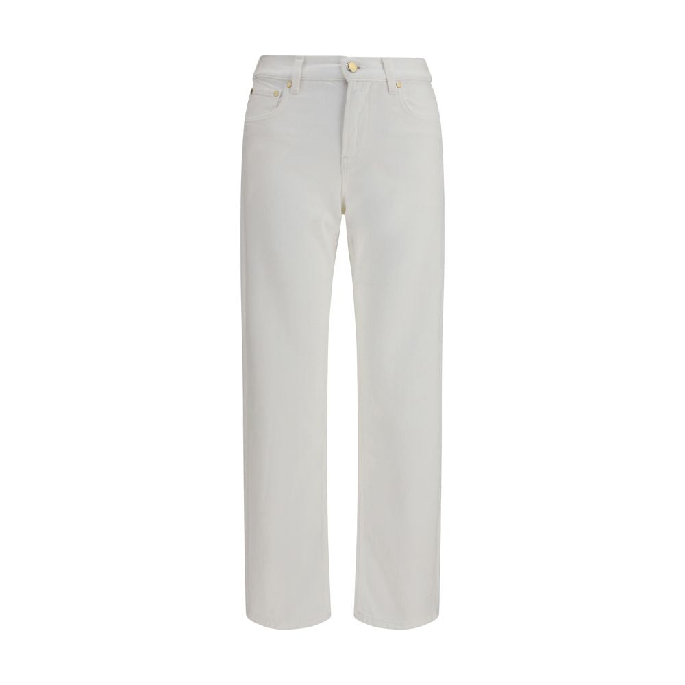 Umit Benan White Cotton Slim Fit Women's Jeans