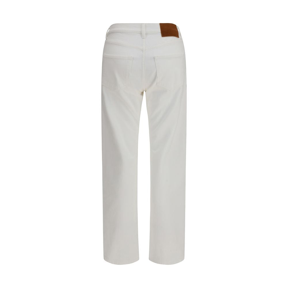 Umit Benan White Cotton Slim Fit Women's Jeans