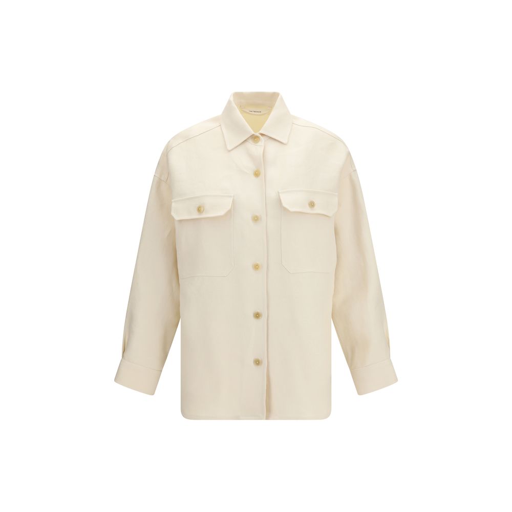 Umit Benan Beige Linen Women's Shirt