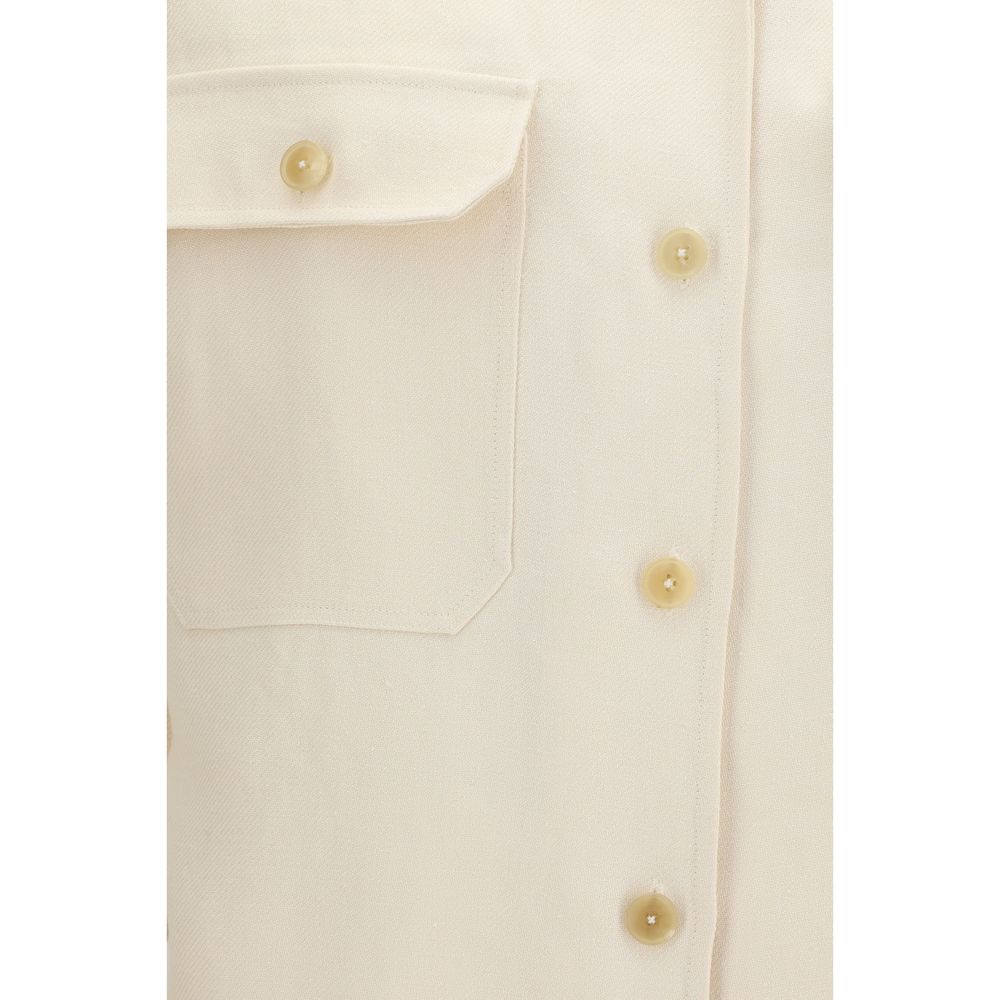 Umit Benan Beige Linen Women's Shirt