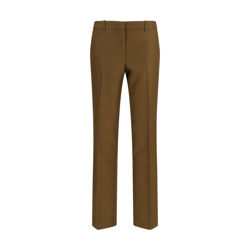 Burberry Brown Wool Oves Aries Dress Women's Pants
