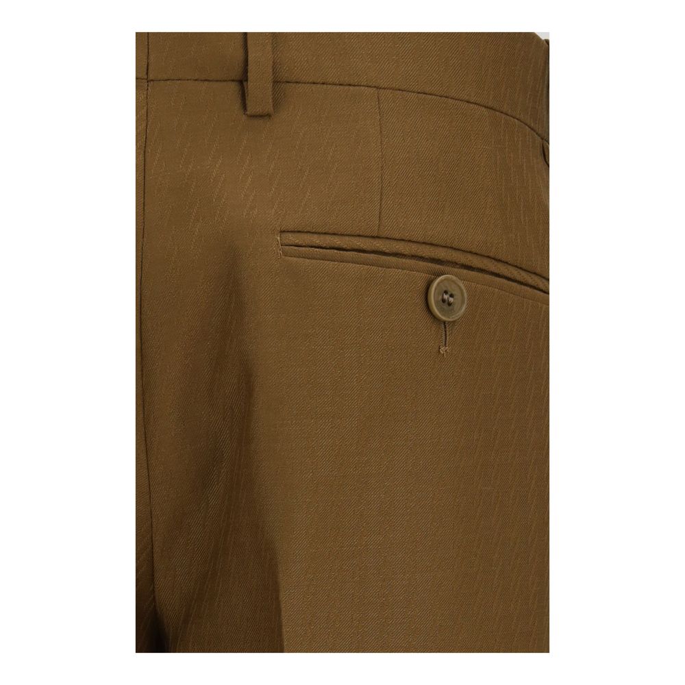 Burberry Brown Wool Oves Aries Dress Women's Pants