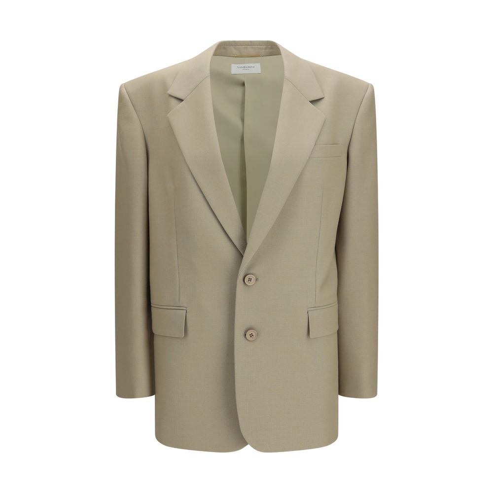 Saint Laurent Beige Wool Oves Aries Women's Blazer