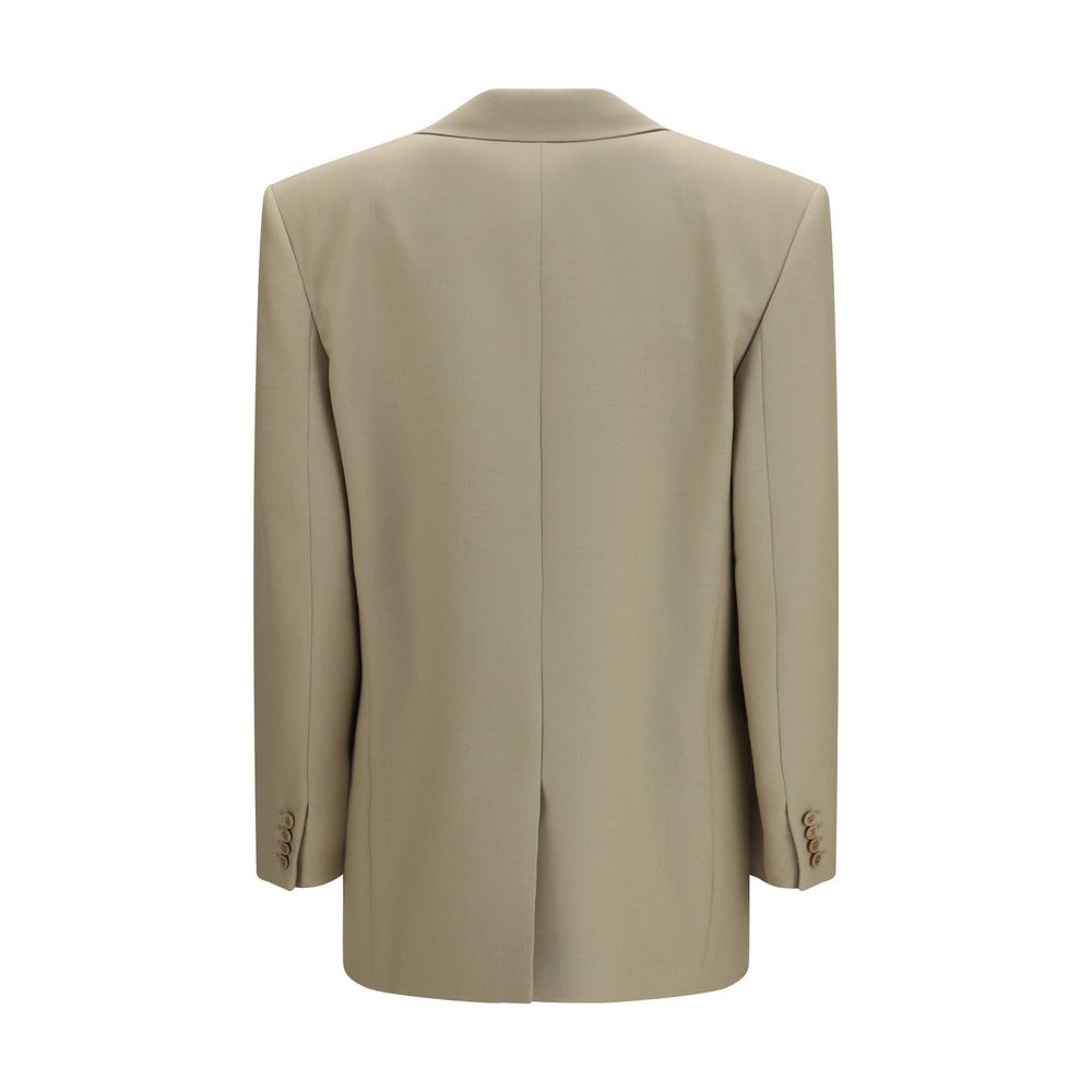 Saint Laurent Beige Wool Oves Aries Women's Blazer