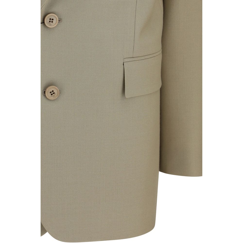 Saint Laurent Beige Wool Oves Aries Women's Blazer