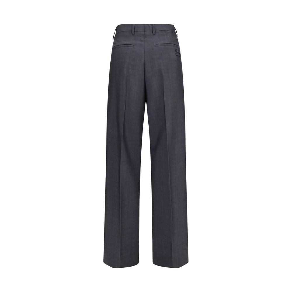 Miu Miu Gray Wool Oves Aries Dress Women's Pants