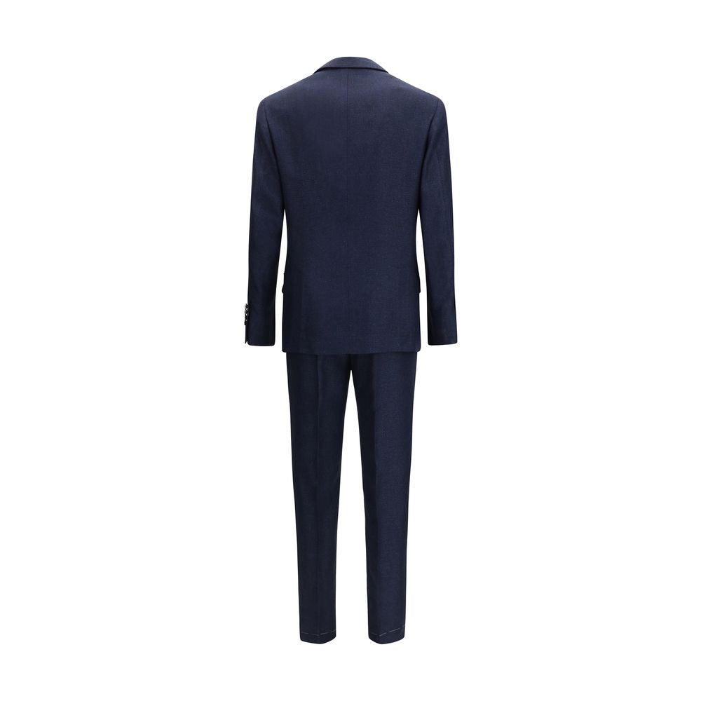 Brunello Cucinelli Blue Wool Oves Aries Two-Piece Men's Suit
