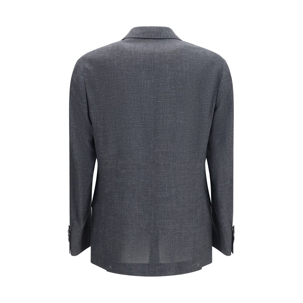 Brunello Cucinelli Gray Wool Oves Aries Men's Blazer