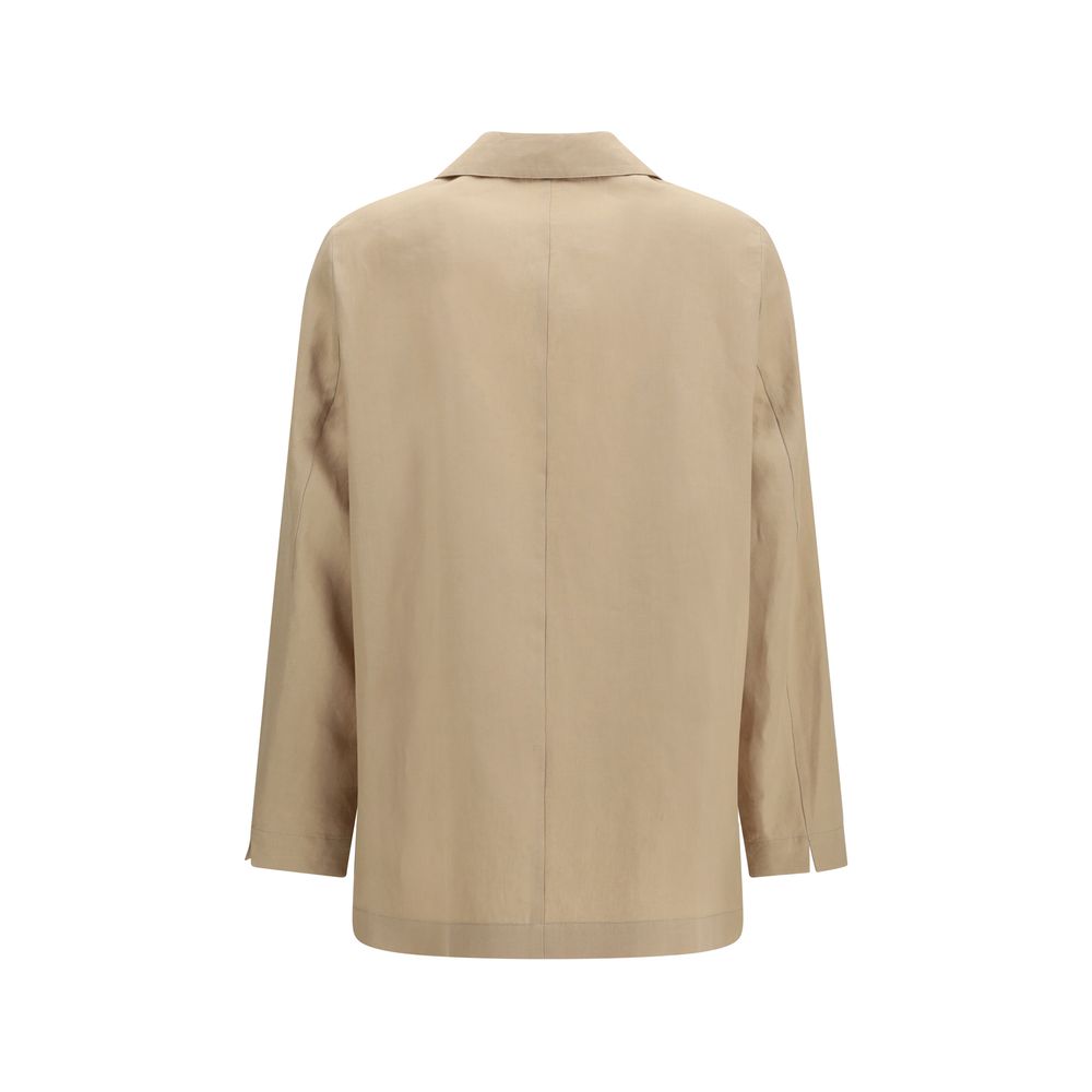Lardini Beige Wool Oves Aries Full-Length Women's Jacket