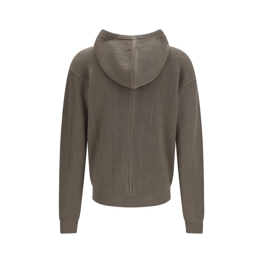 Rick Owens Gray Wool Oves Aries Men's Hoodie