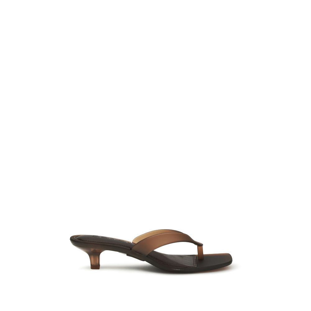 Senso Brown Pvc Flat Women's Sandals