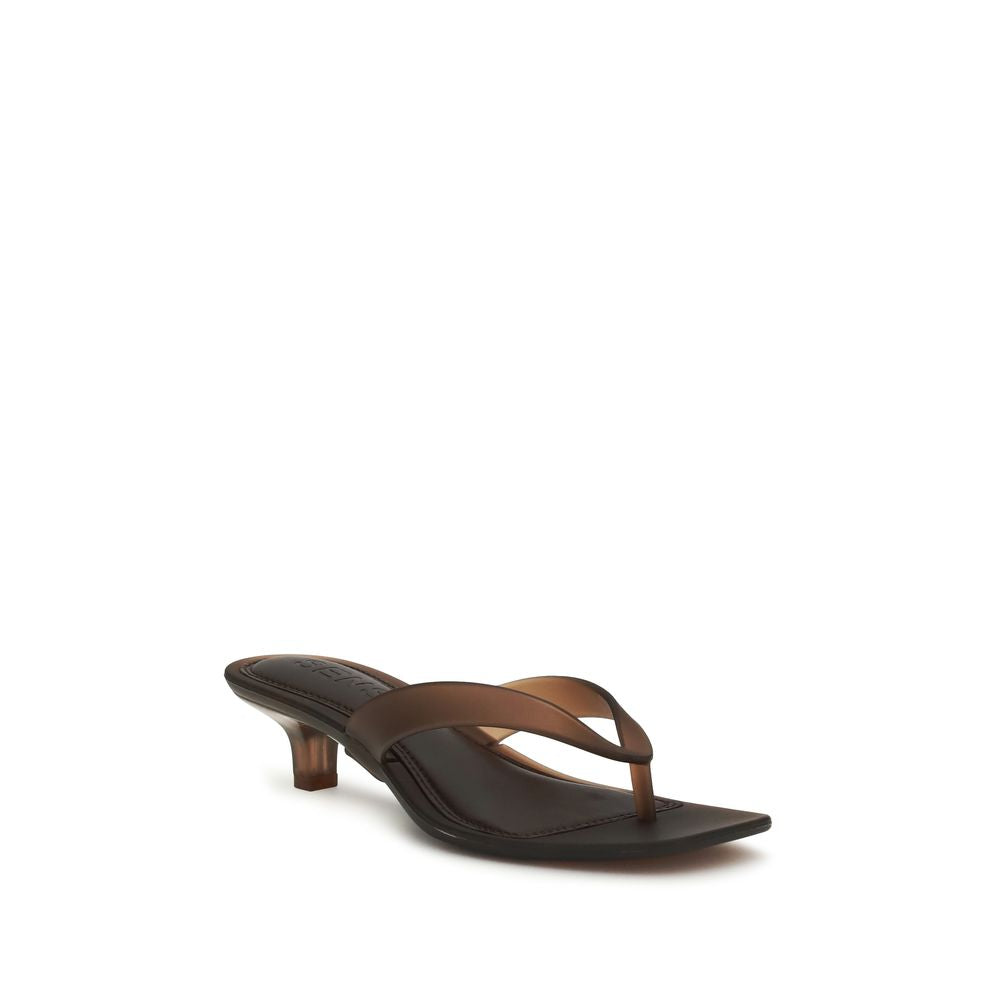 Senso Brown Pvc Flat Women's Sandals