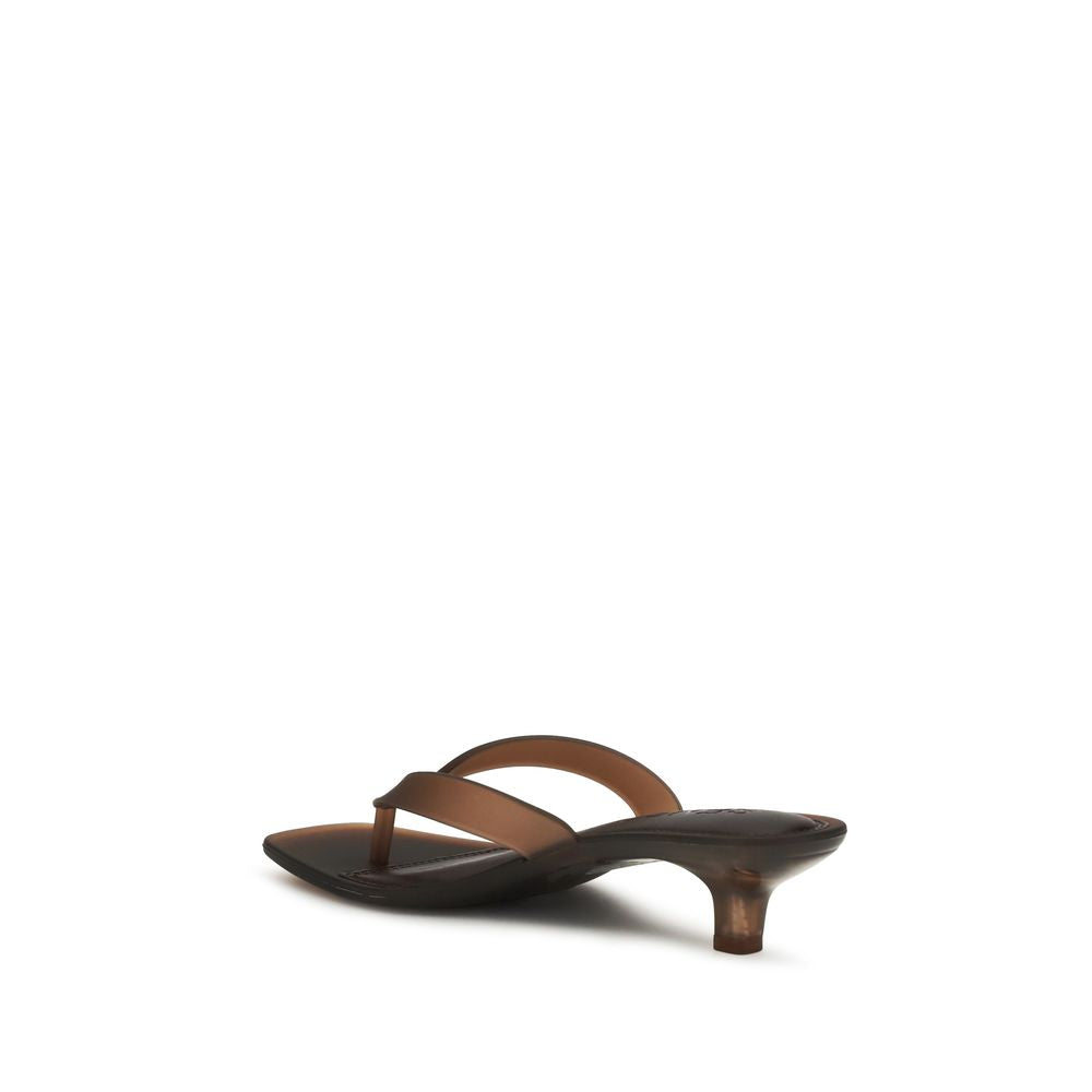 Senso Brown Pvc Flat Women's Sandals