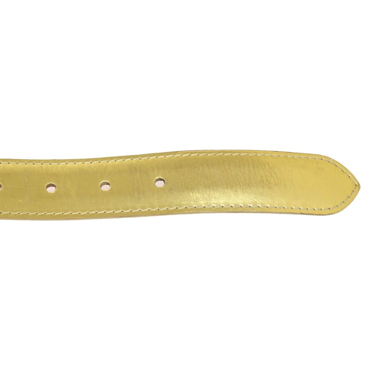 Louis Vuitton Mahina Gold Leather Belt (Pre-Owned)