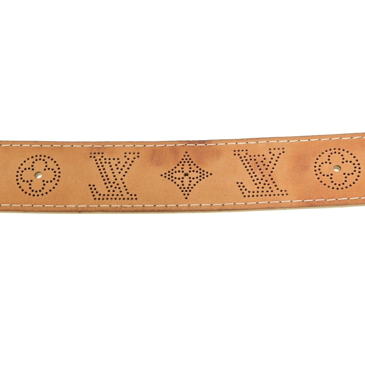 Louis Vuitton Mahina Gold Leather Belt (Pre-Owned)