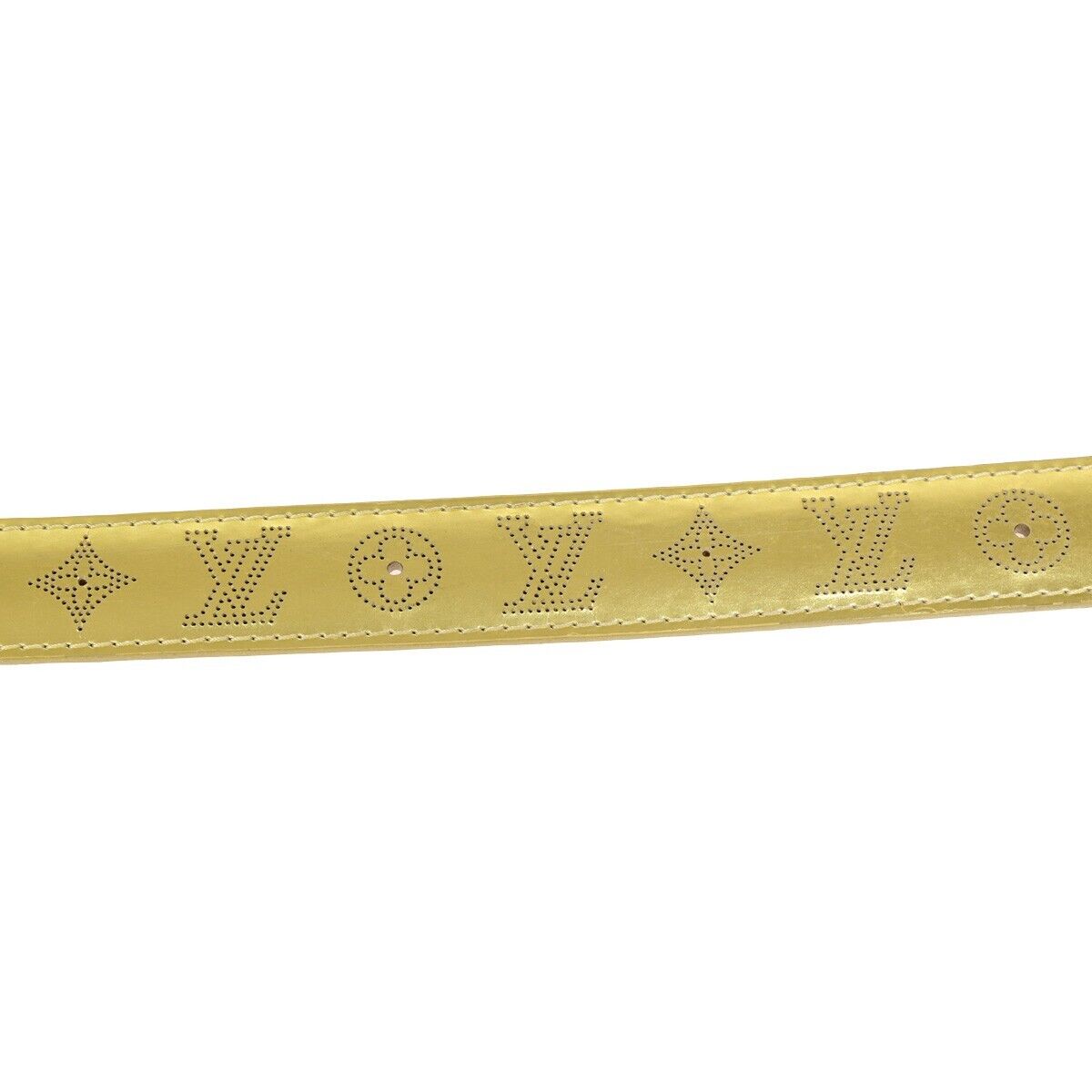 Louis Vuitton Mahina Gold Leather Belt (Pre-Owned)