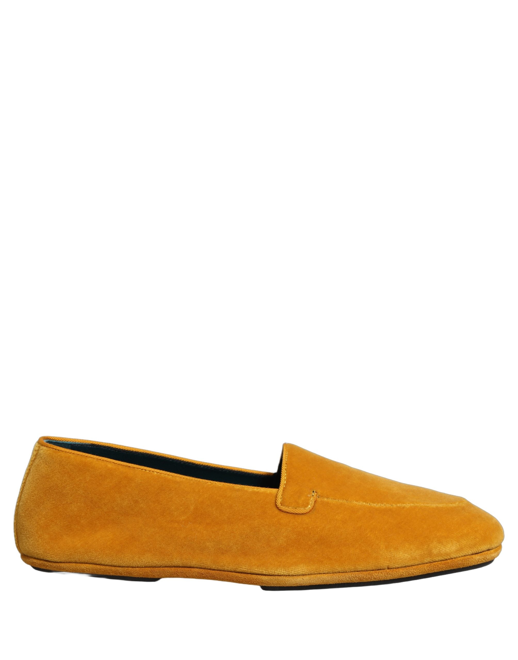 Dolce & Gabbana Yellow Velvet Slip On Men Dress Loafers Men's Shoes