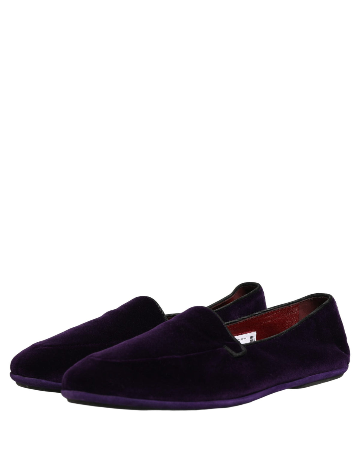 Dolce & Gabbana Violet Velvet Slip On Men Flats Loafers Men's Shoes