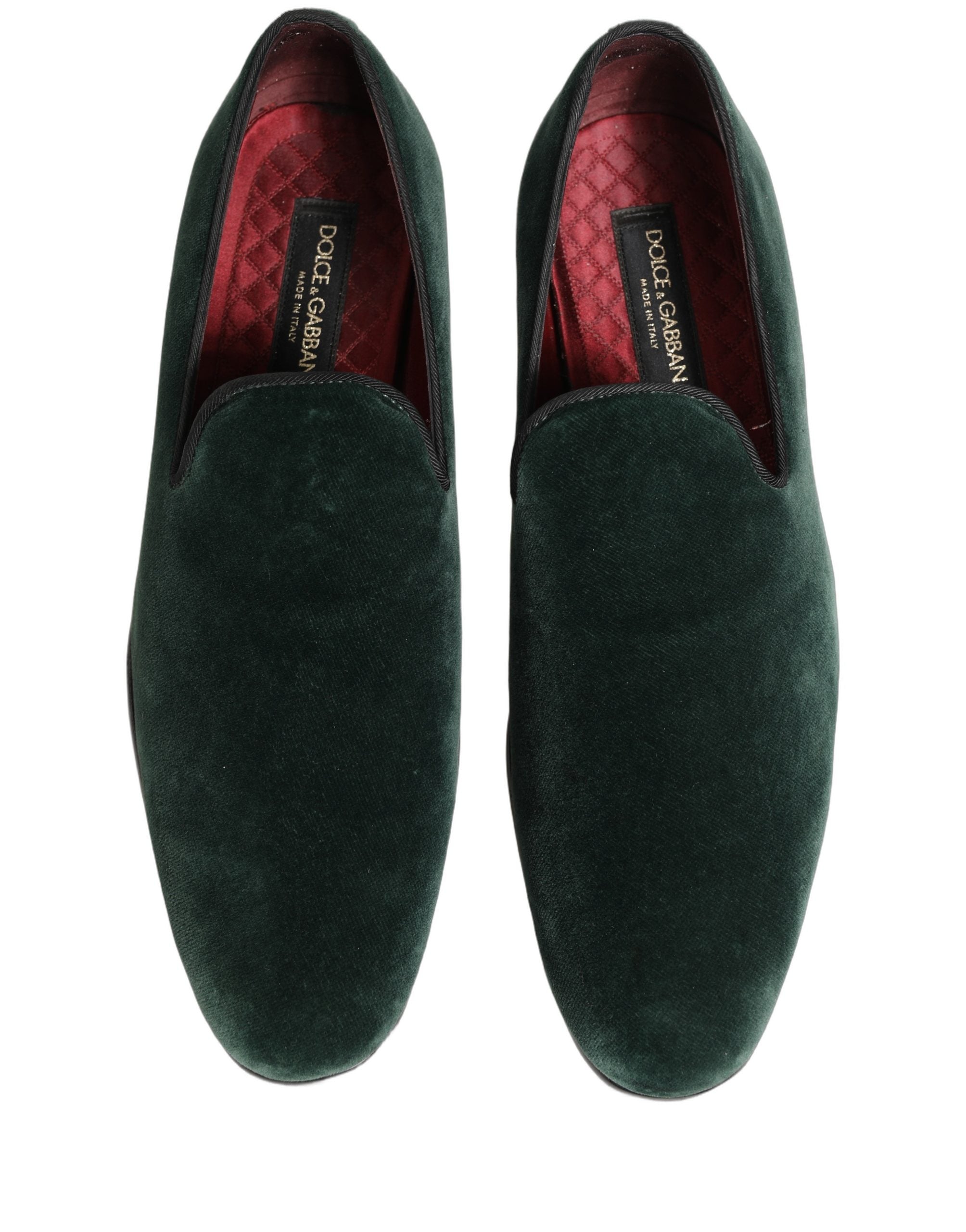 Dolce & Gabbana Green Suede Formal Slip On Men Loafers Men's Shoes (Pre-Owned)