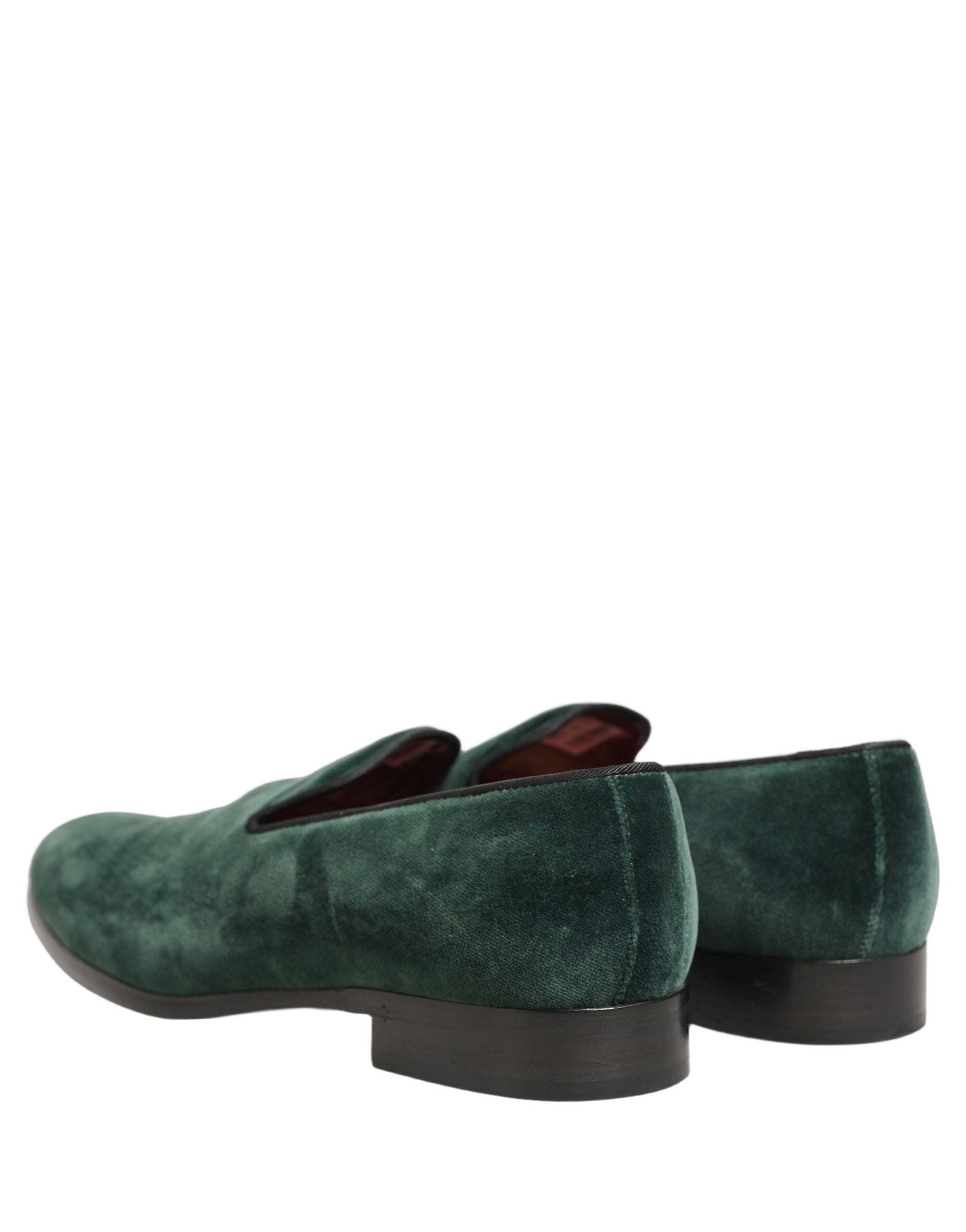 Dolce & Gabbana Green Suede Formal Slip On Men Loafers Men's Shoes (Pre-Owned)