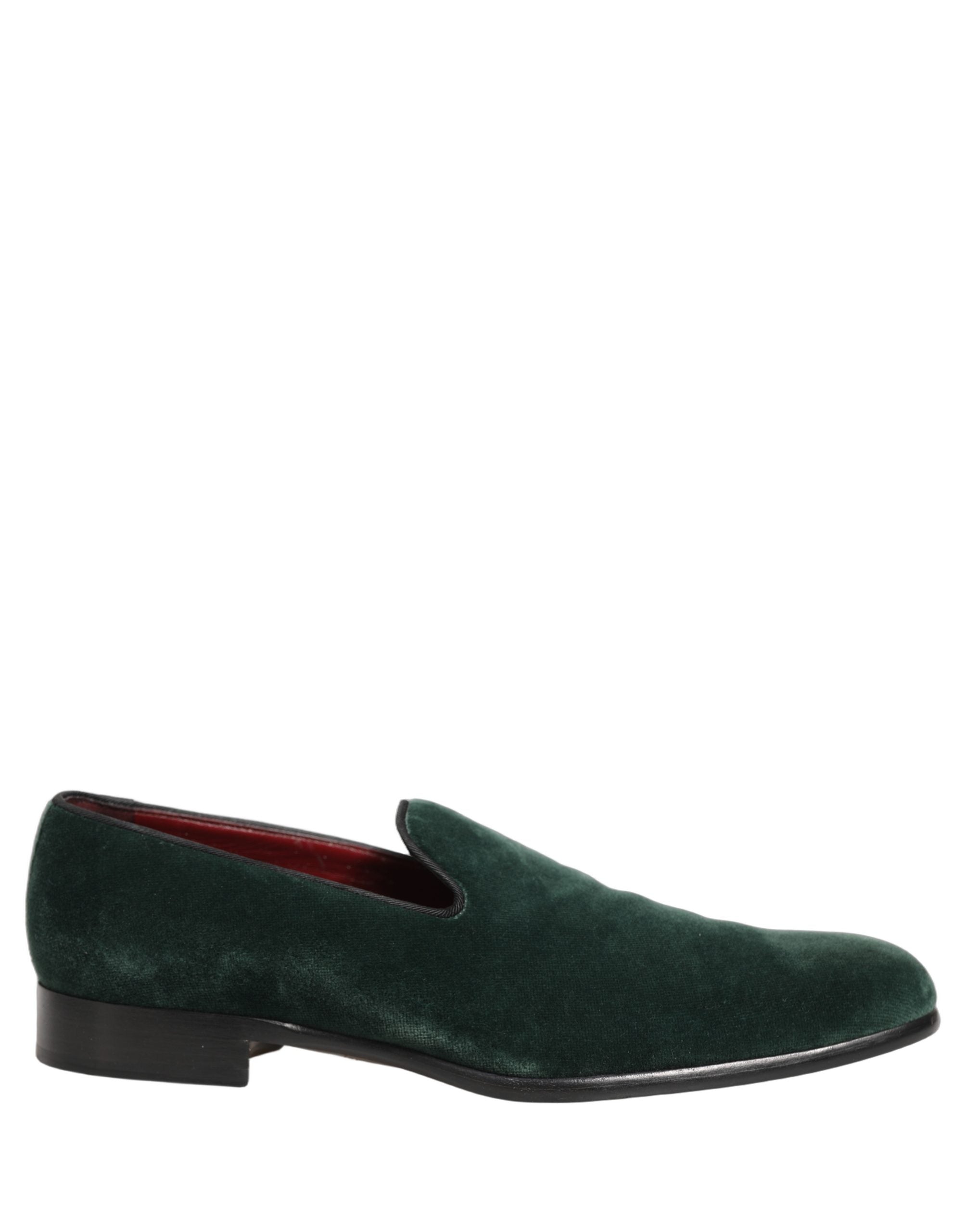 Dolce & Gabbana Green Suede Formal Slip On Men Loafers Men's Shoes (Pre-Owned)