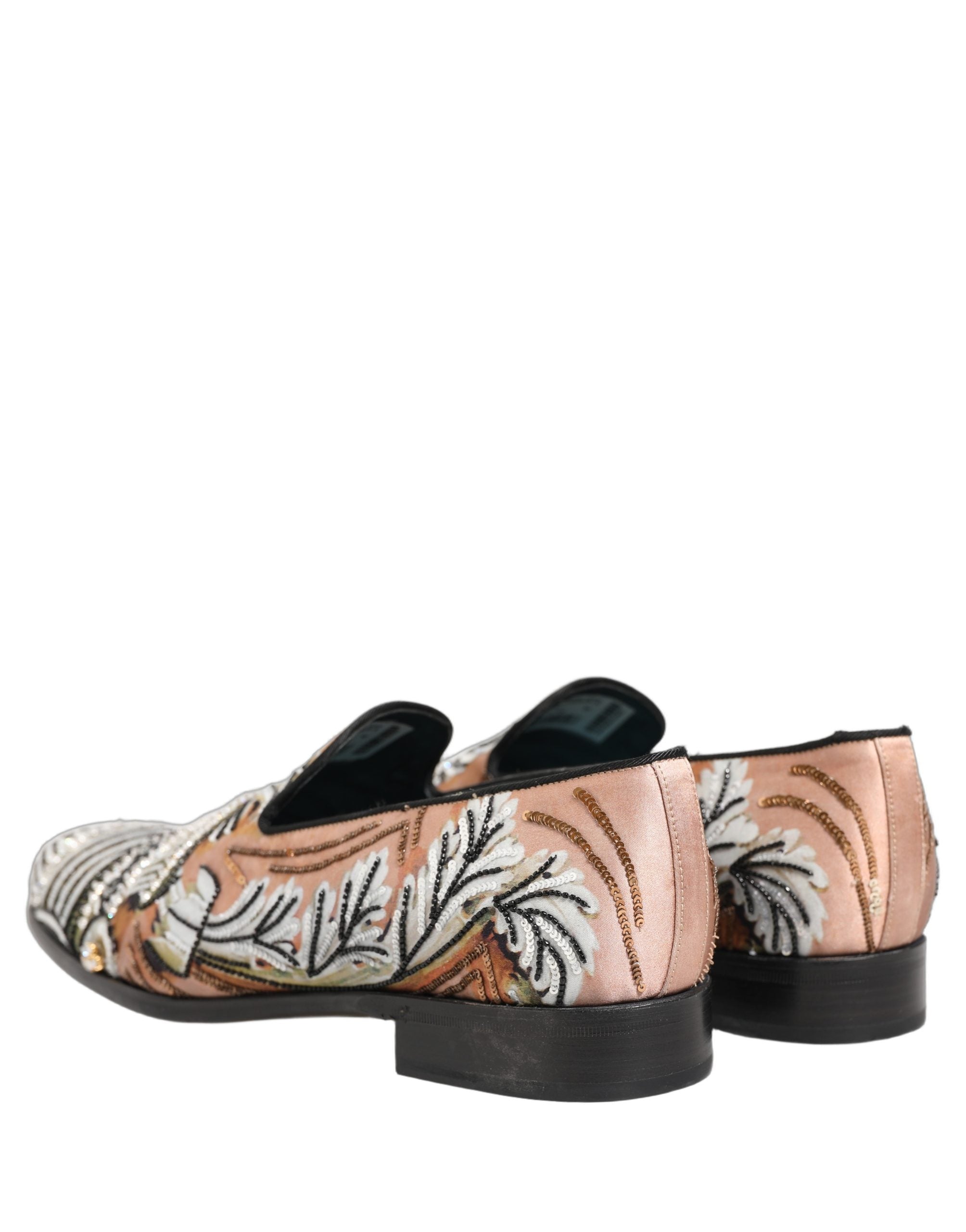 Dolce & Gabbana Multicolor Brocade Sequin Dress Loafers Men's Shoes (Pre-Owned)