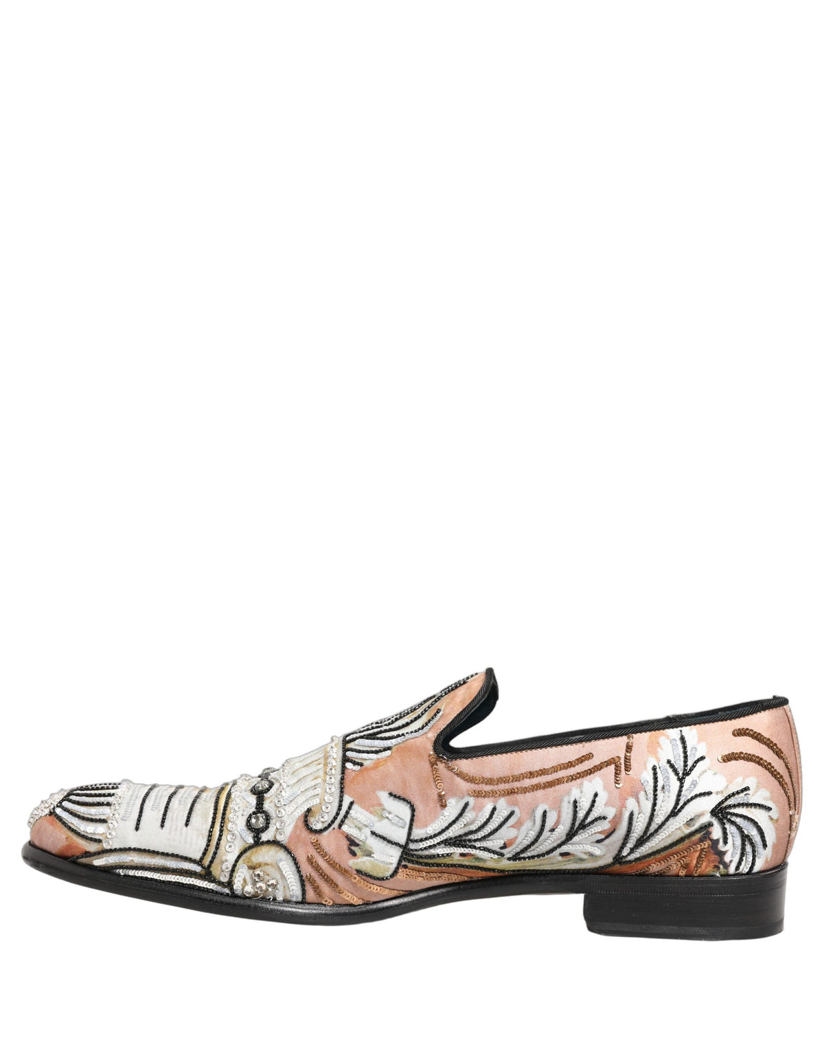 Dolce & Gabbana Multicolor Brocade Sequin Dress Loafers Men's Shoes (Pre-Owned)