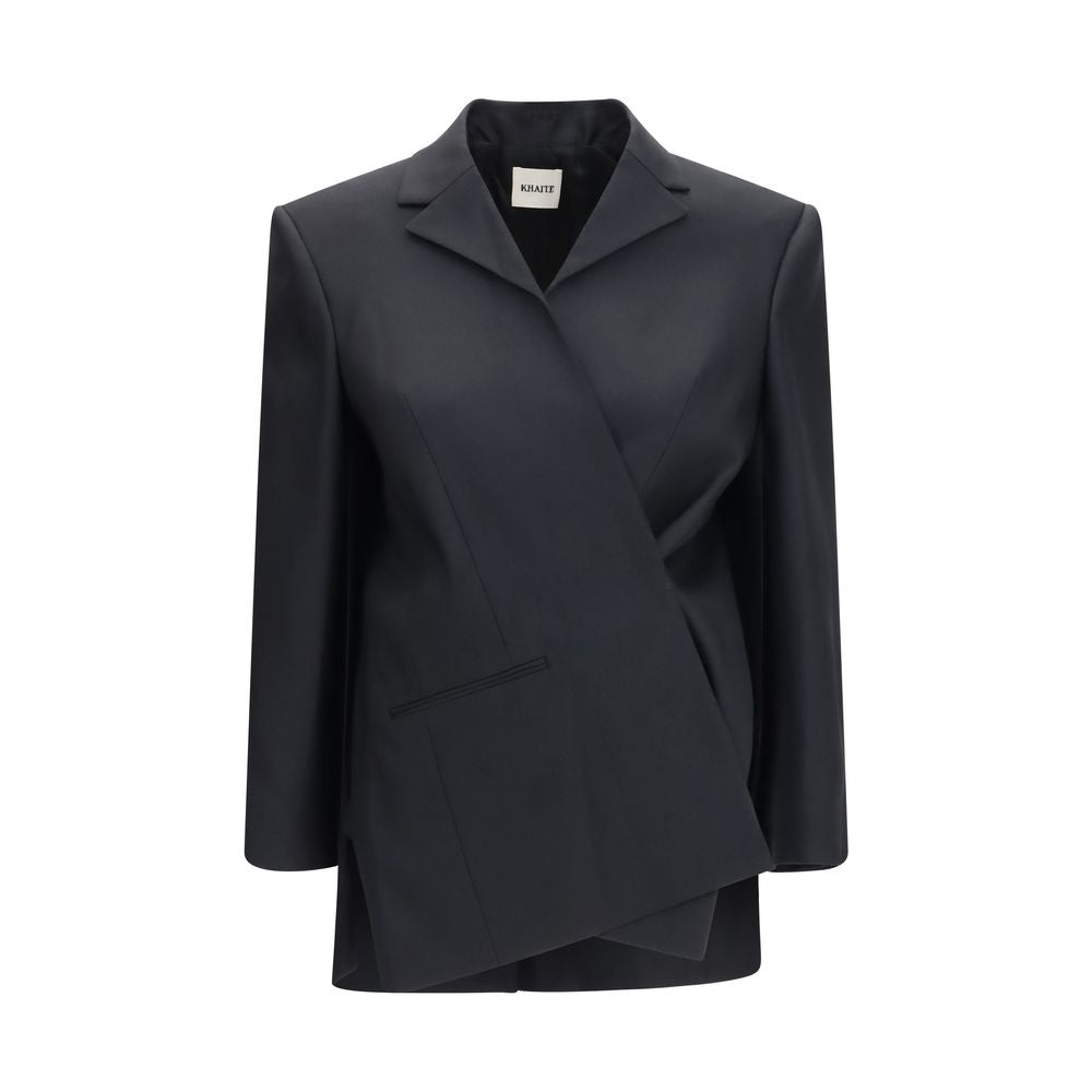 Khaite Black Wool Oves Aries Full-Length Women's Jacket