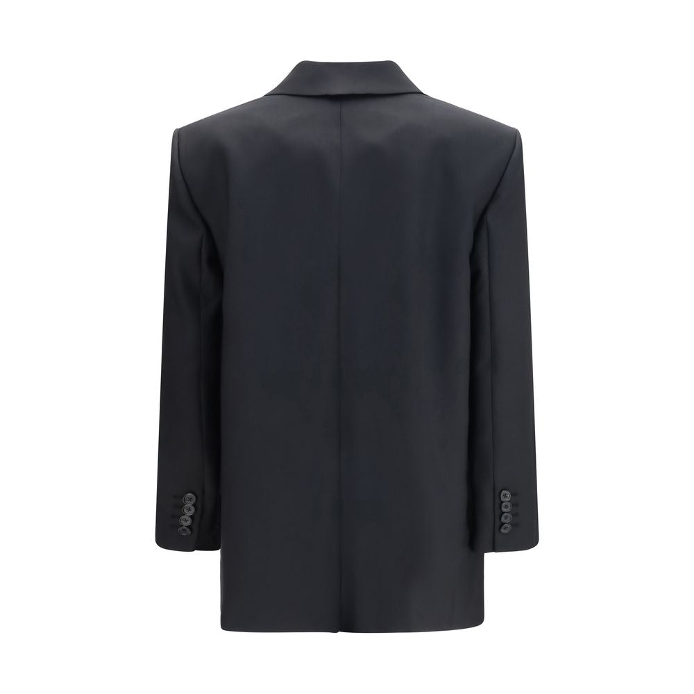 Khaite Black Wool Oves Aries Full-Length Women's Jacket