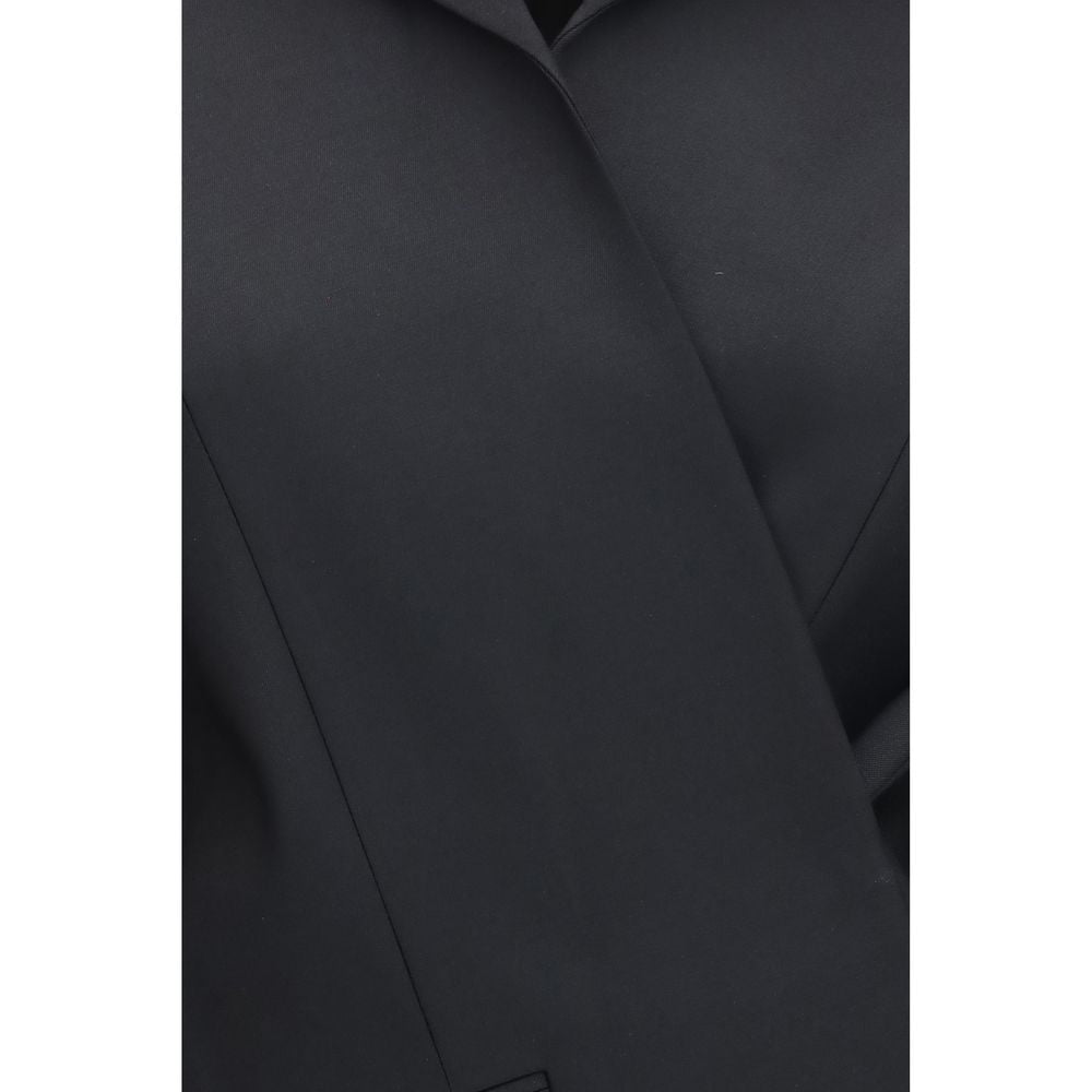 Khaite Black Wool Oves Aries Full-Length Women's Jacket
