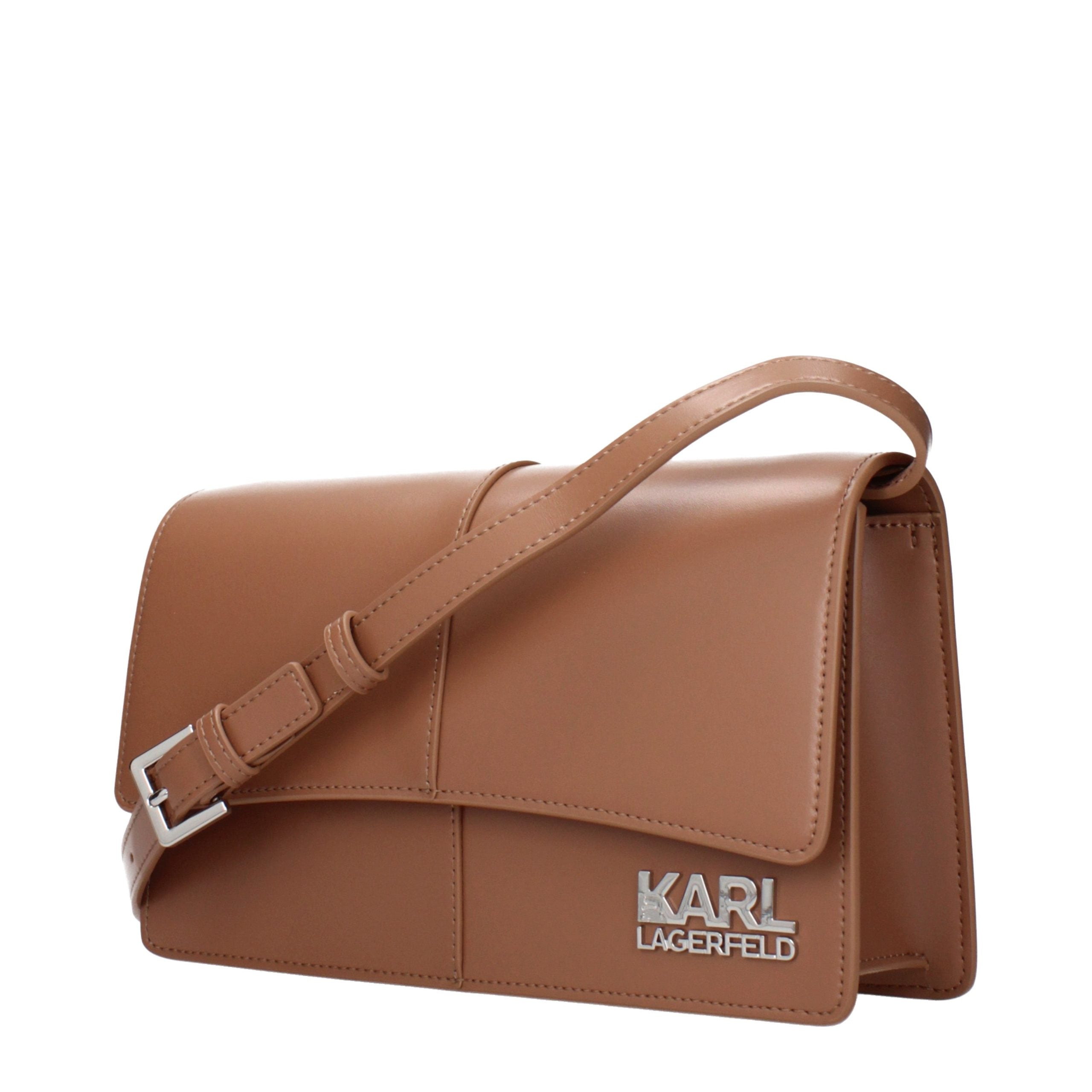 Karl Lagerfeld Brown Polyethylene Crossbody Women's Bag