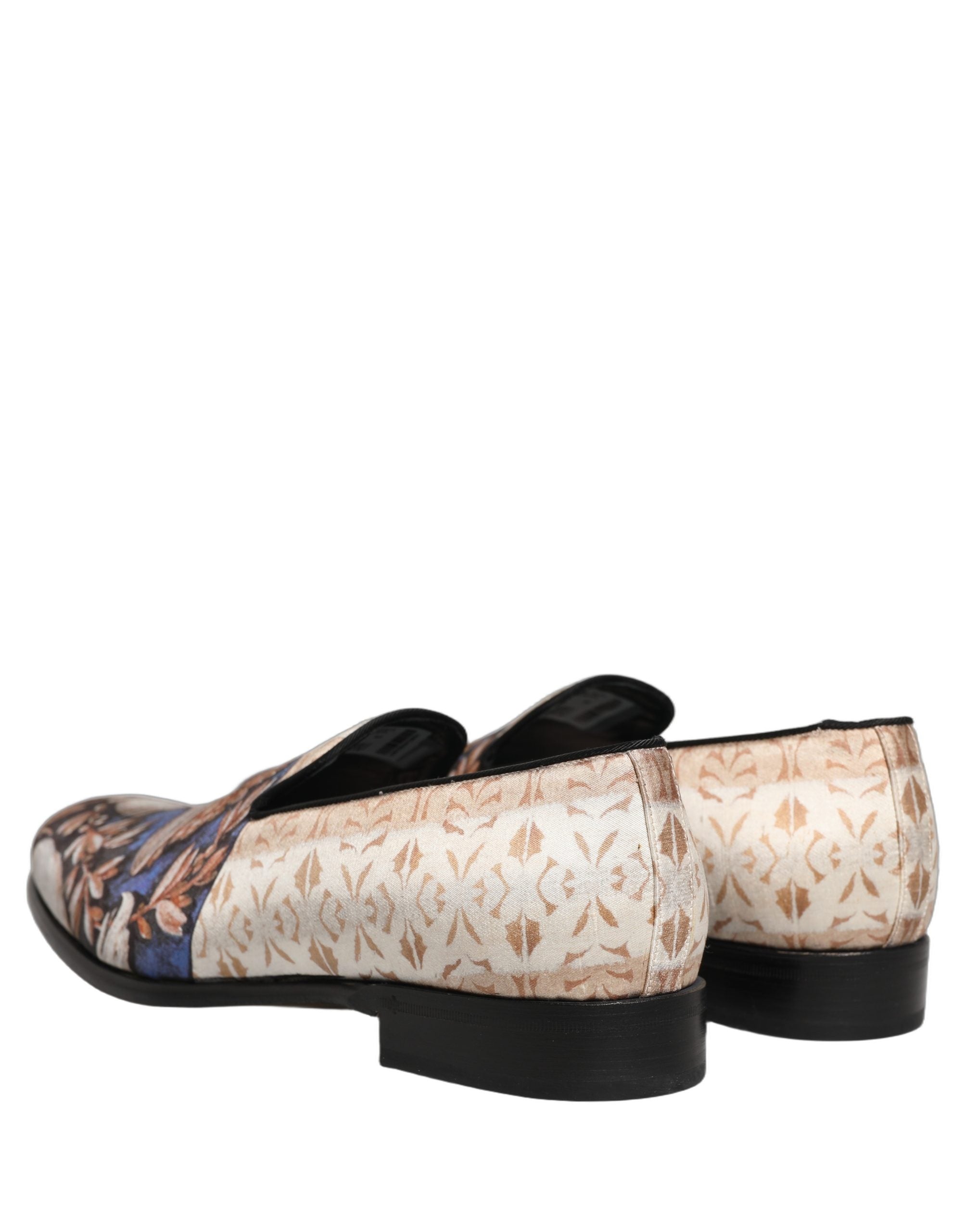 Dolce & Gabbana Multicolor Fruit Print Velvet Loafers Men's Shoes