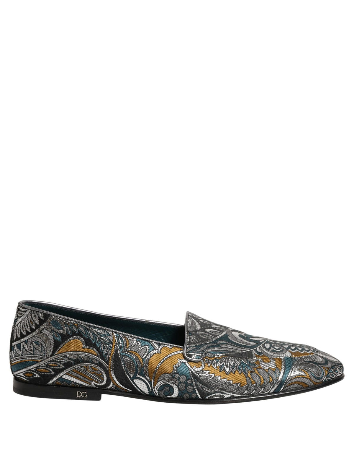 Dolce & Gabbana Multicolor Paisley Brocade Men Loafers Men's Shoes (Pre-Owned)