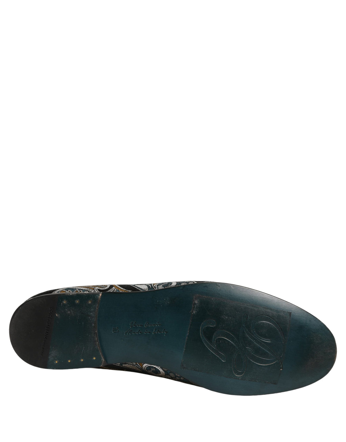 Dolce & Gabbana Multicolor Paisley Brocade Men Loafers Men's Shoes (Pre-Owned)