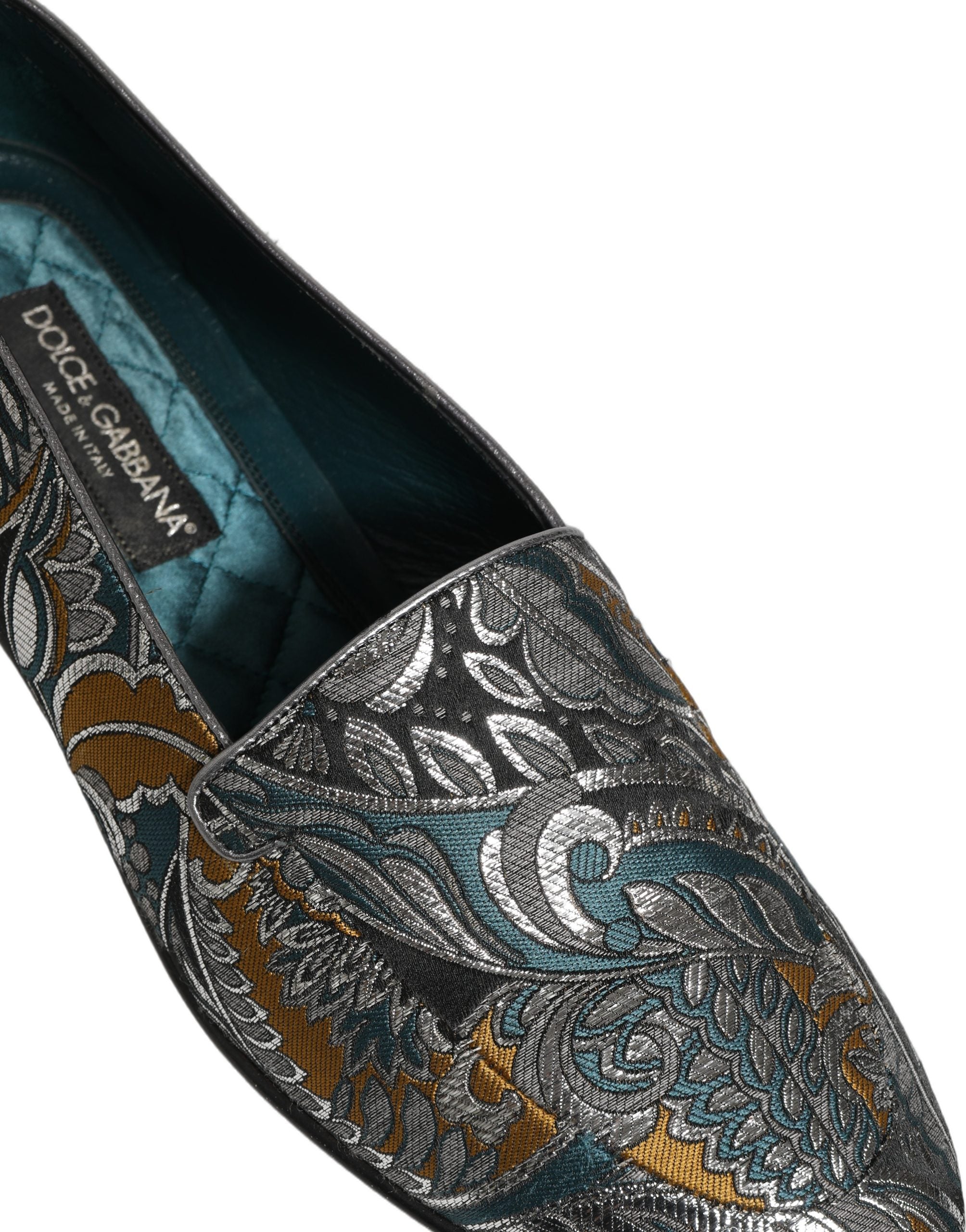 Dolce & Gabbana Multicolor Paisley Brocade Men Loafers Men's Shoes (Pre-Owned)
