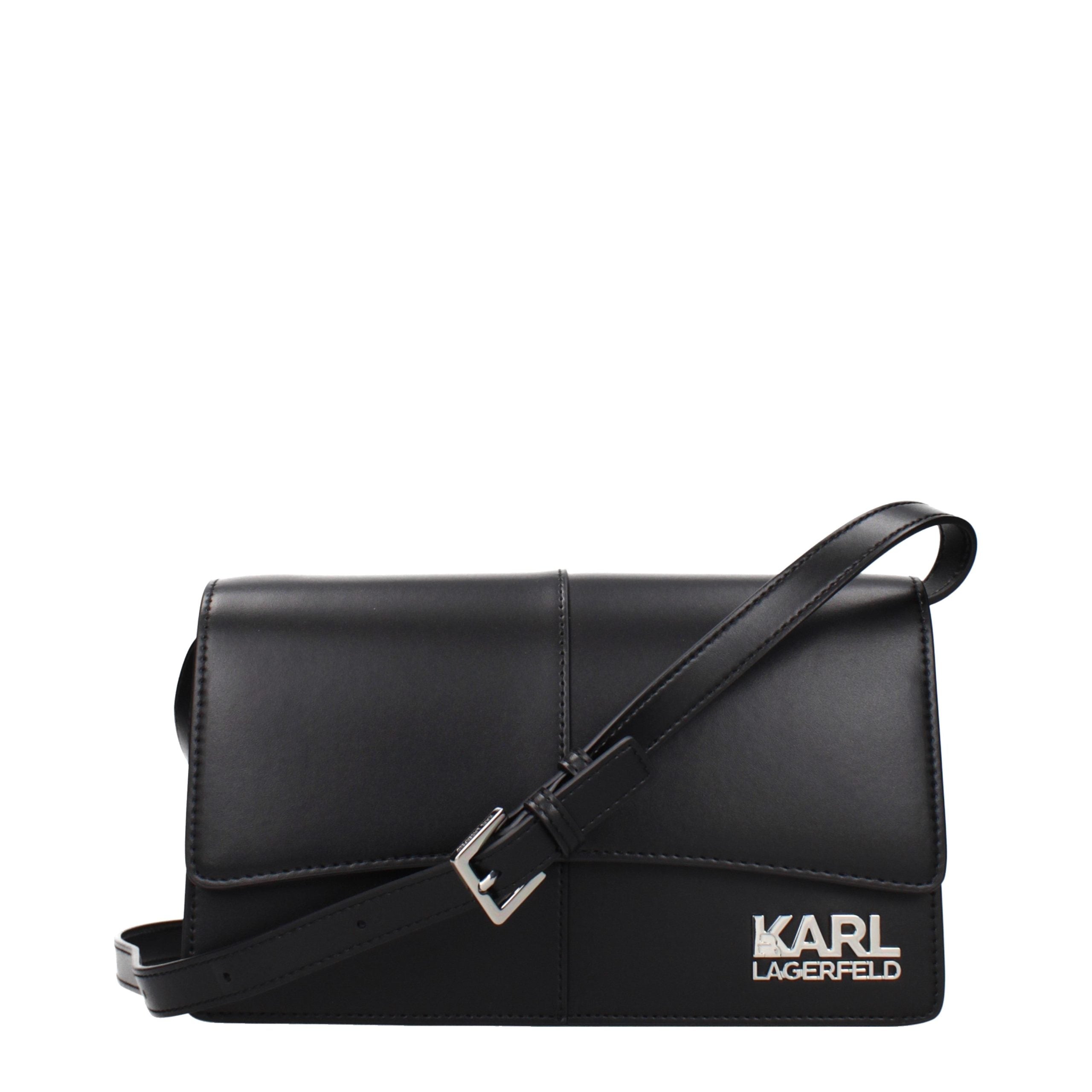 Karl Lagerfeld Black Polyethylene Crossbody Women's Bag