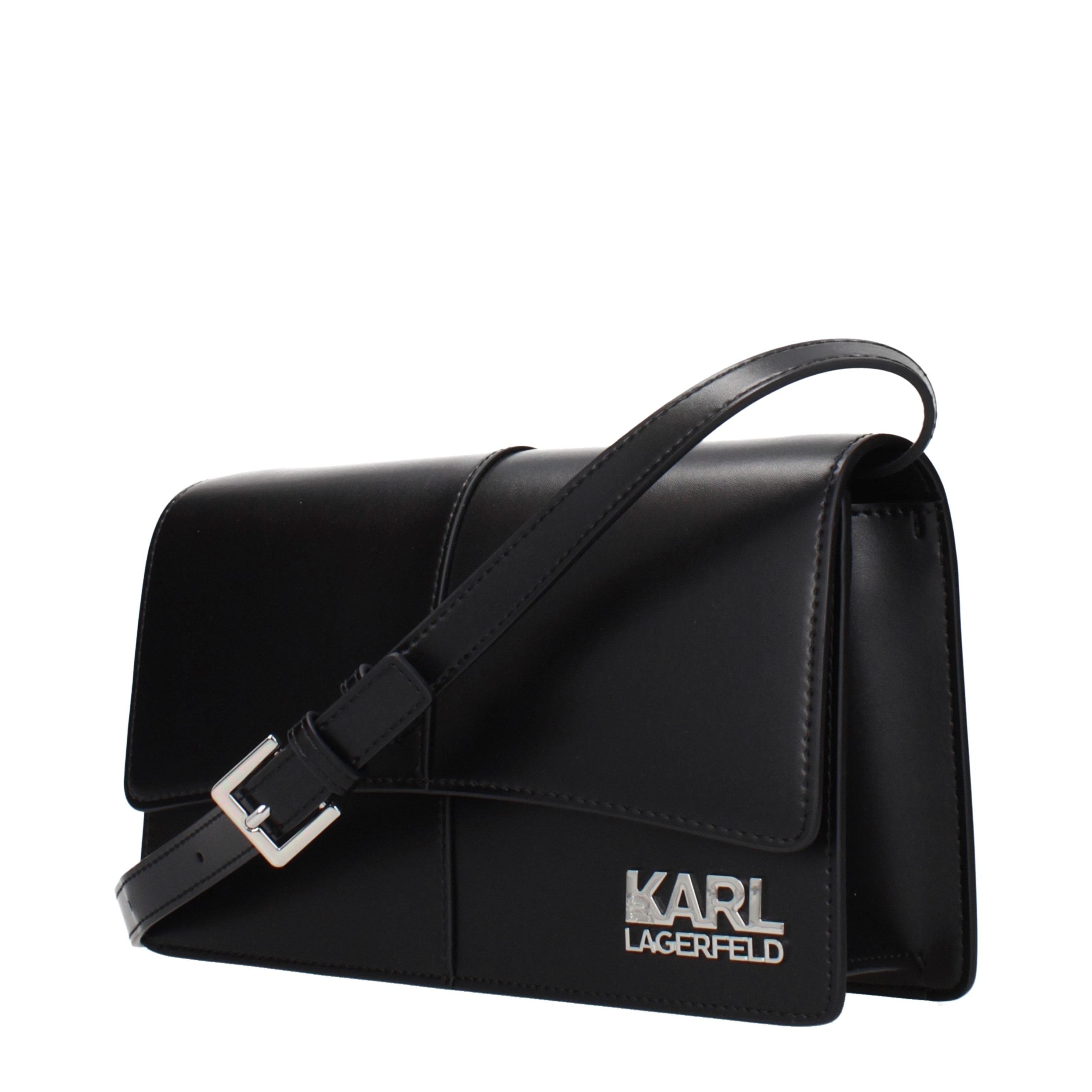 Karl Lagerfeld Black Polyethylene Crossbody Women's Bag