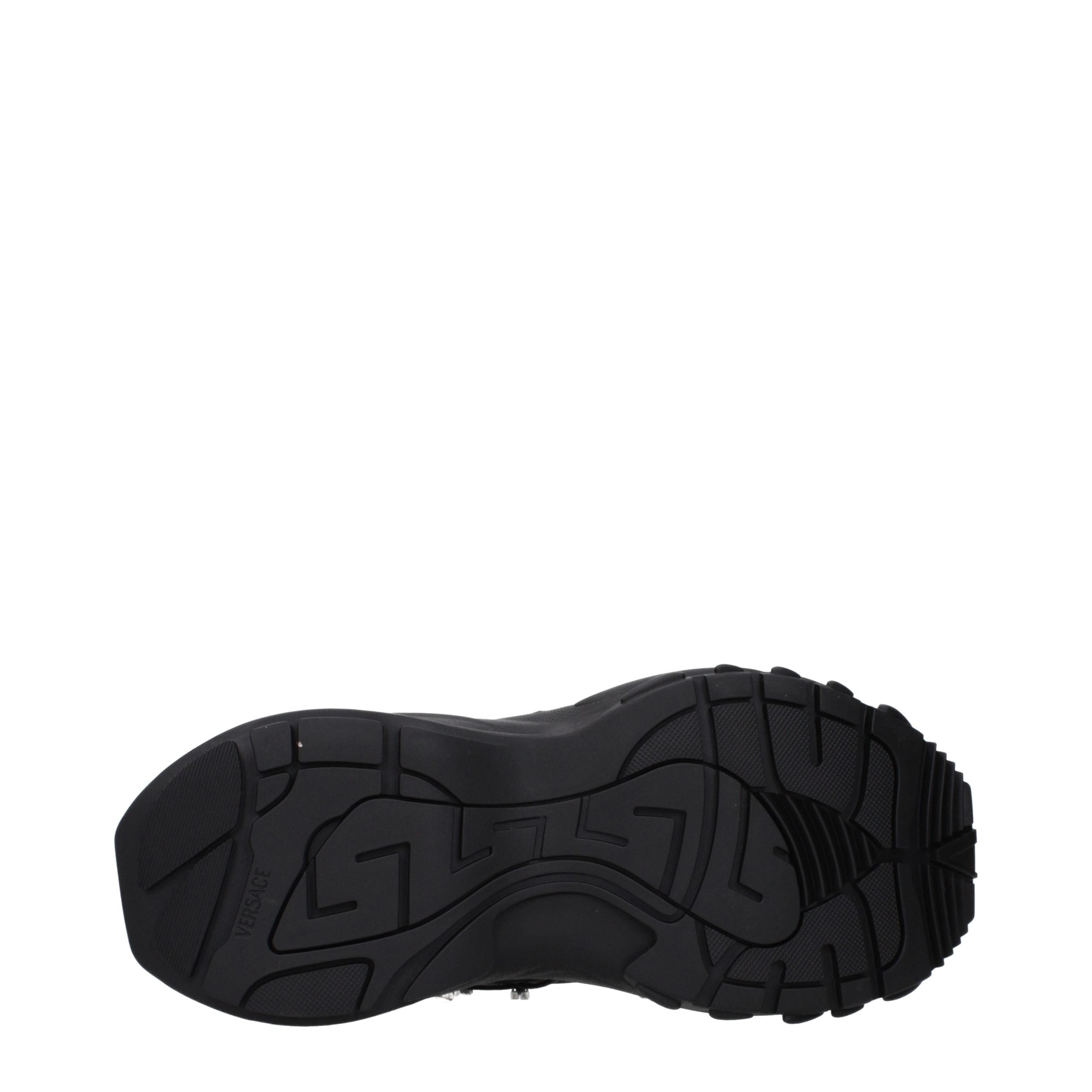 Versace Black Fabric Men's Sneakers
