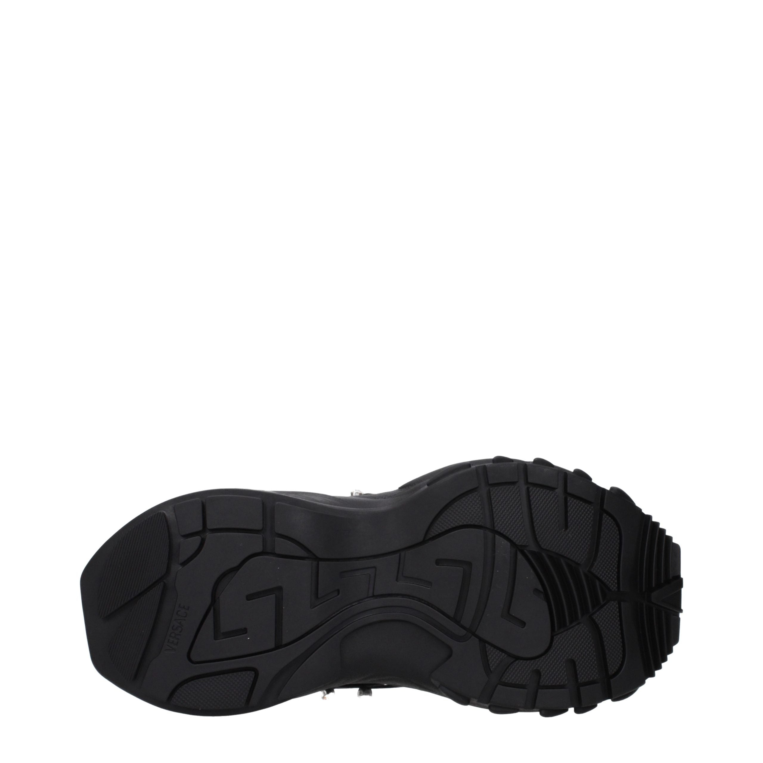 Versace Black Fabric Chunky Women's Sneakers