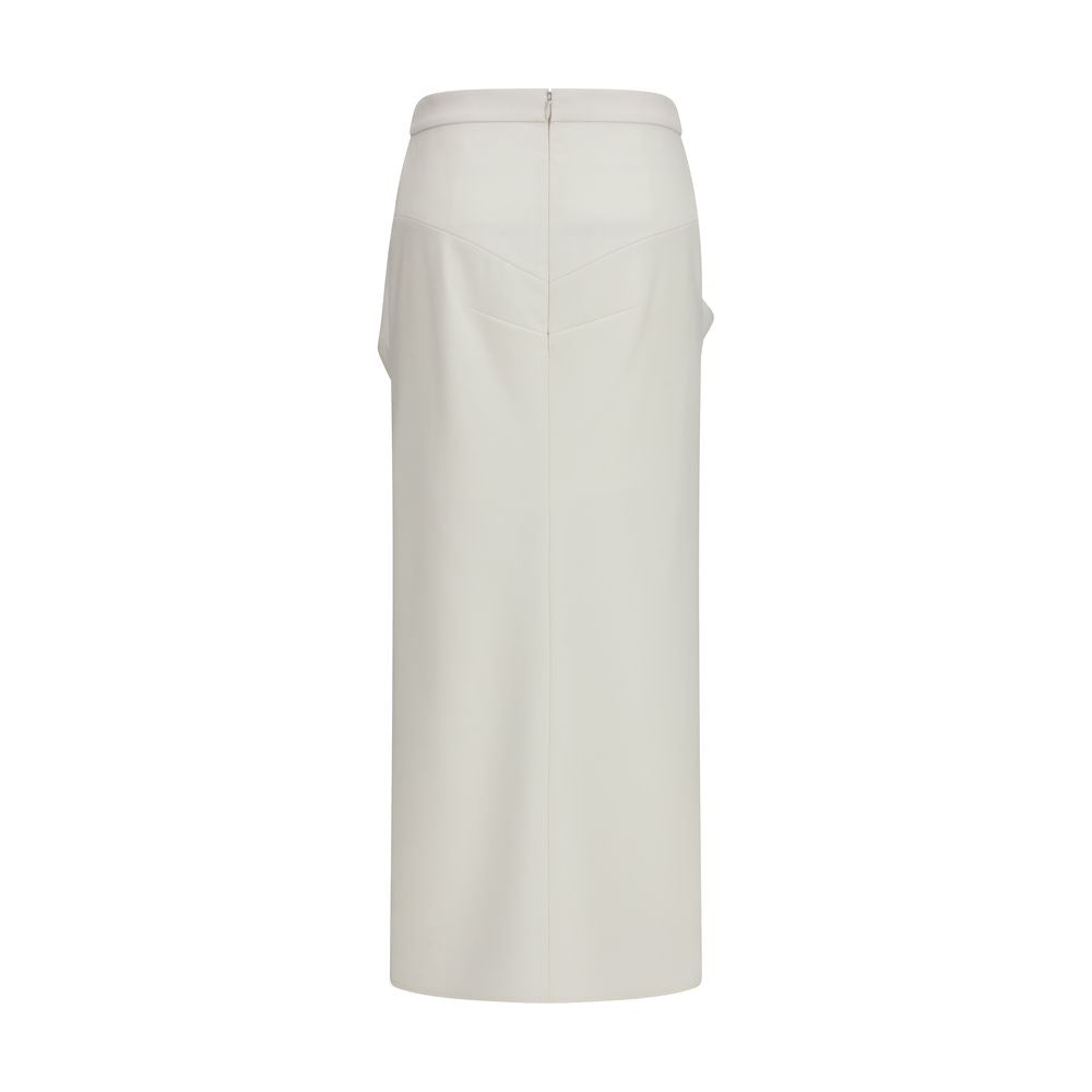 Givenchy White Wool Oves Aries Long Women's Skirt