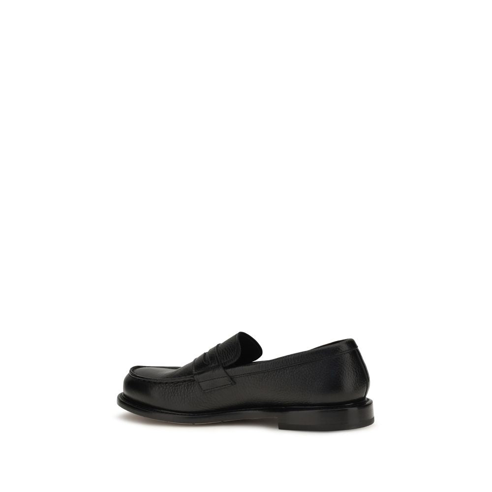 Premiata Black Calf Leather Bos Taurus Slip-On Men's Loafers