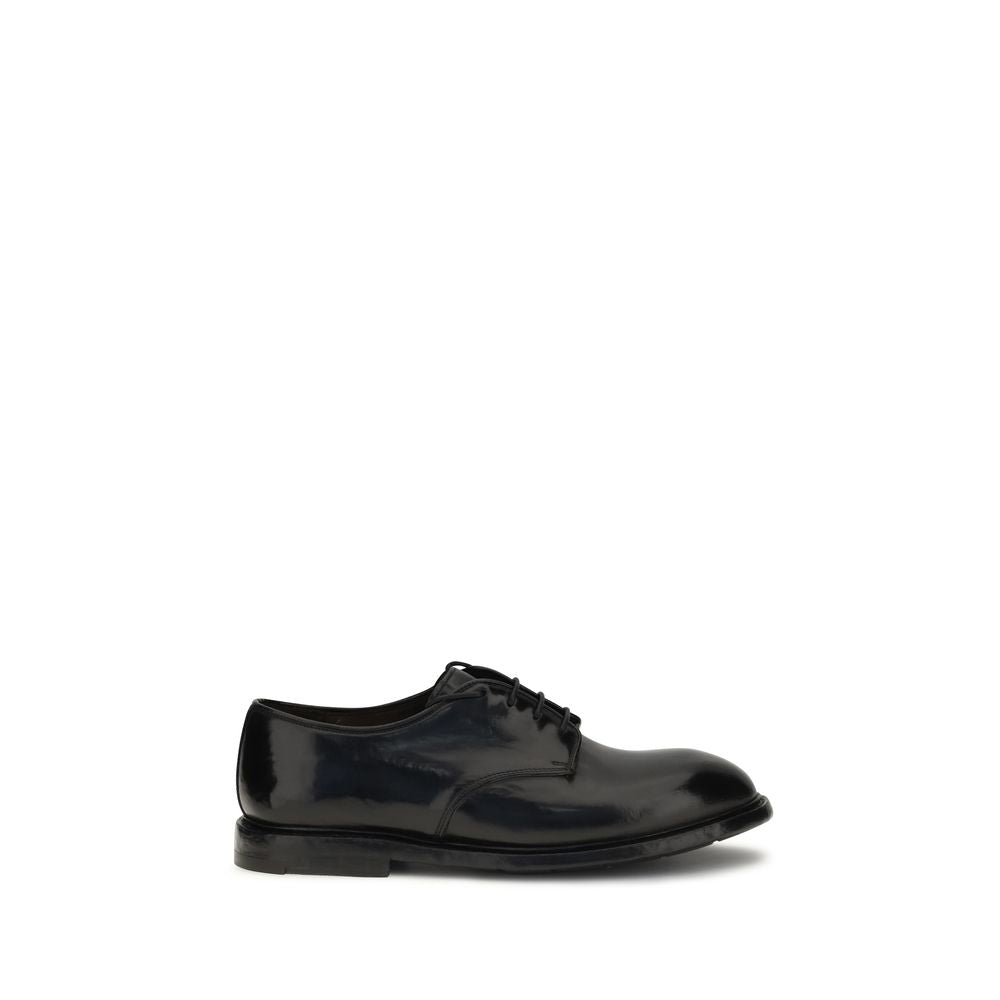 Premiata Black Calf Leather Bos Taurus Oxfords And Men's Derbies