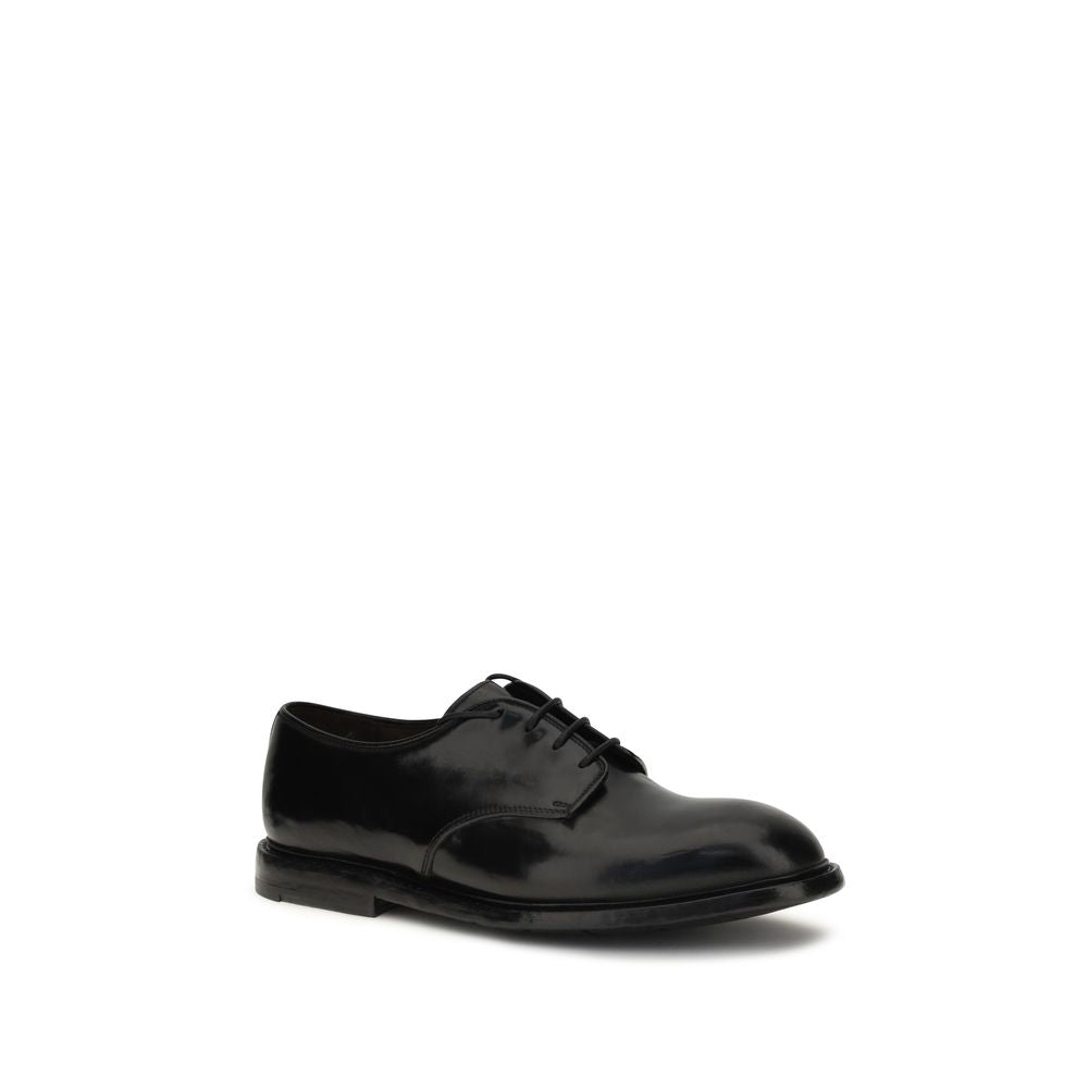 Premiata Black Calf Leather Bos Taurus Oxfords And Men's Derbies