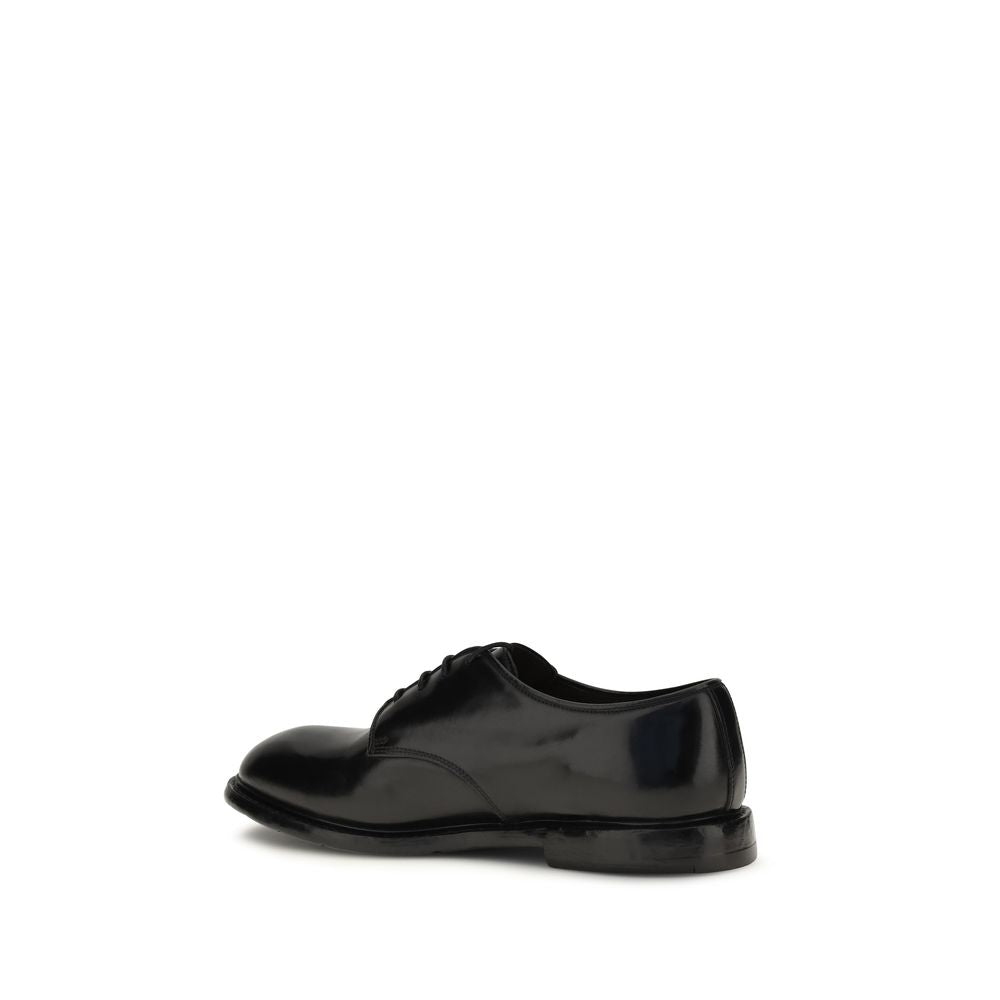 Premiata Black Calf Leather Bos Taurus Oxfords And Men's Derbies