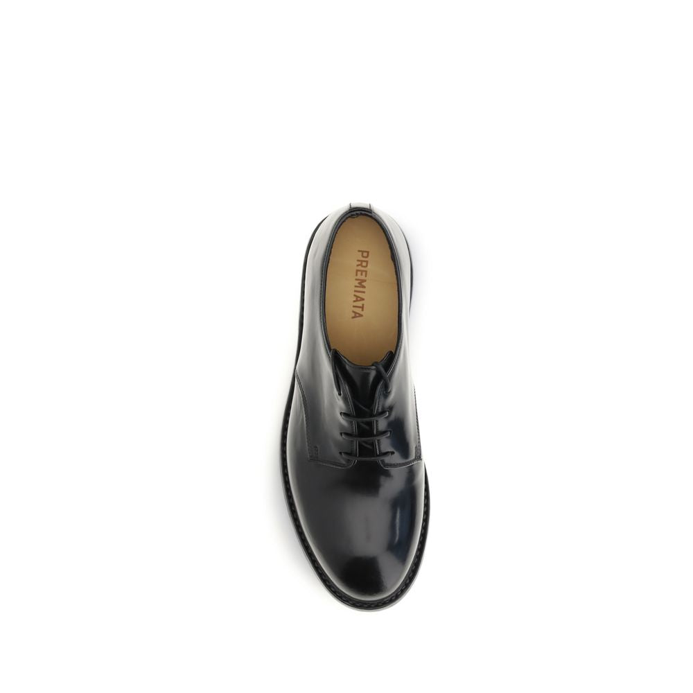 Premiata Black Calf Leather Bos Taurus Oxfords And Men's Derbies