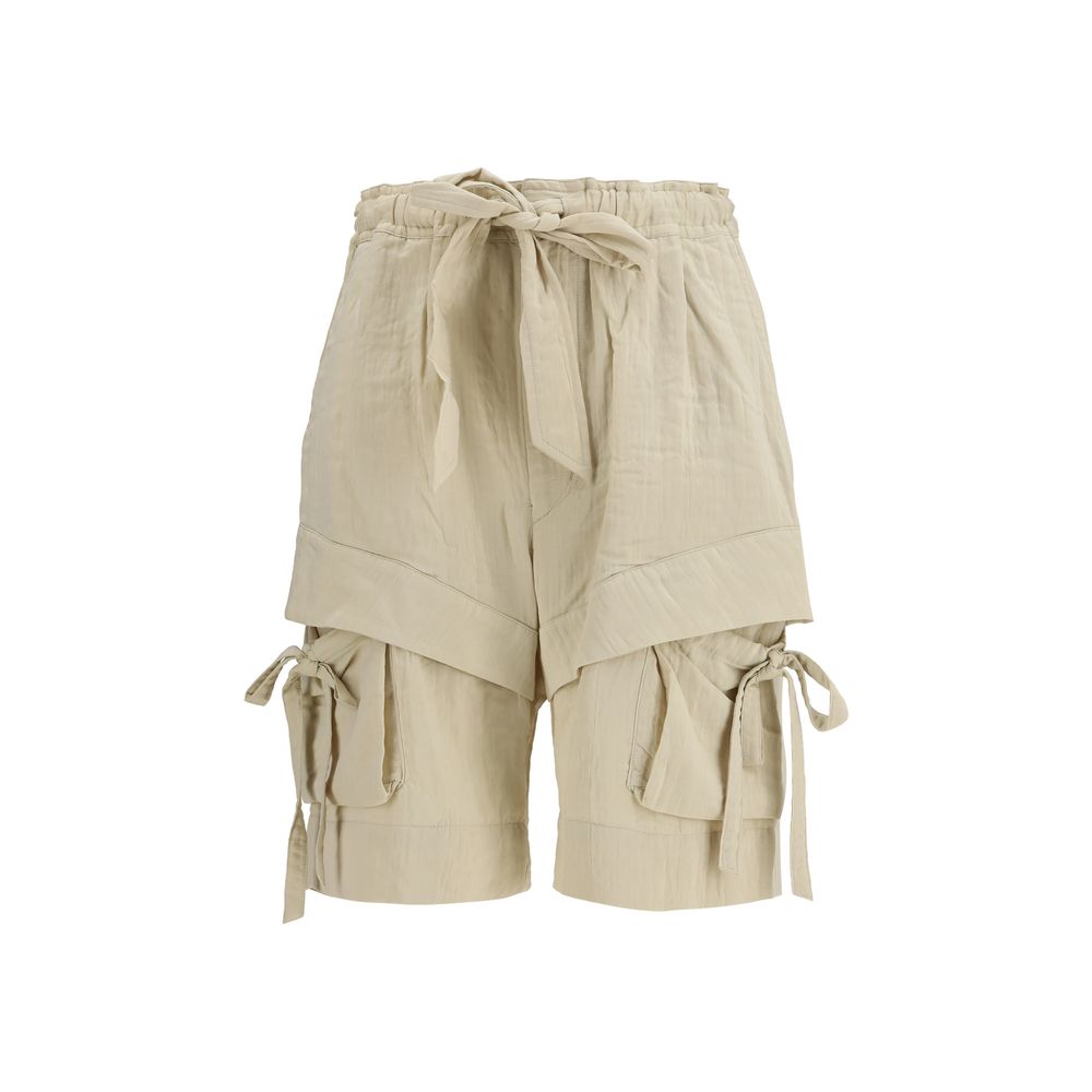 Isabel Marant Étoile Beige Viscose Bermuda Women's Shorts