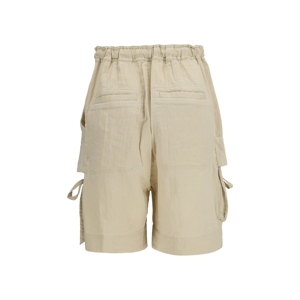 Isabel Marant Étoile Beige Viscose Bermuda Women's Shorts