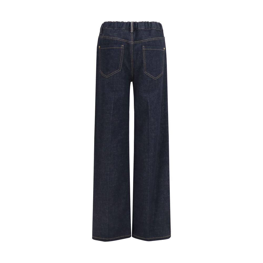Brunello Cucinelli Blue Cotton Jeans Women's Denim