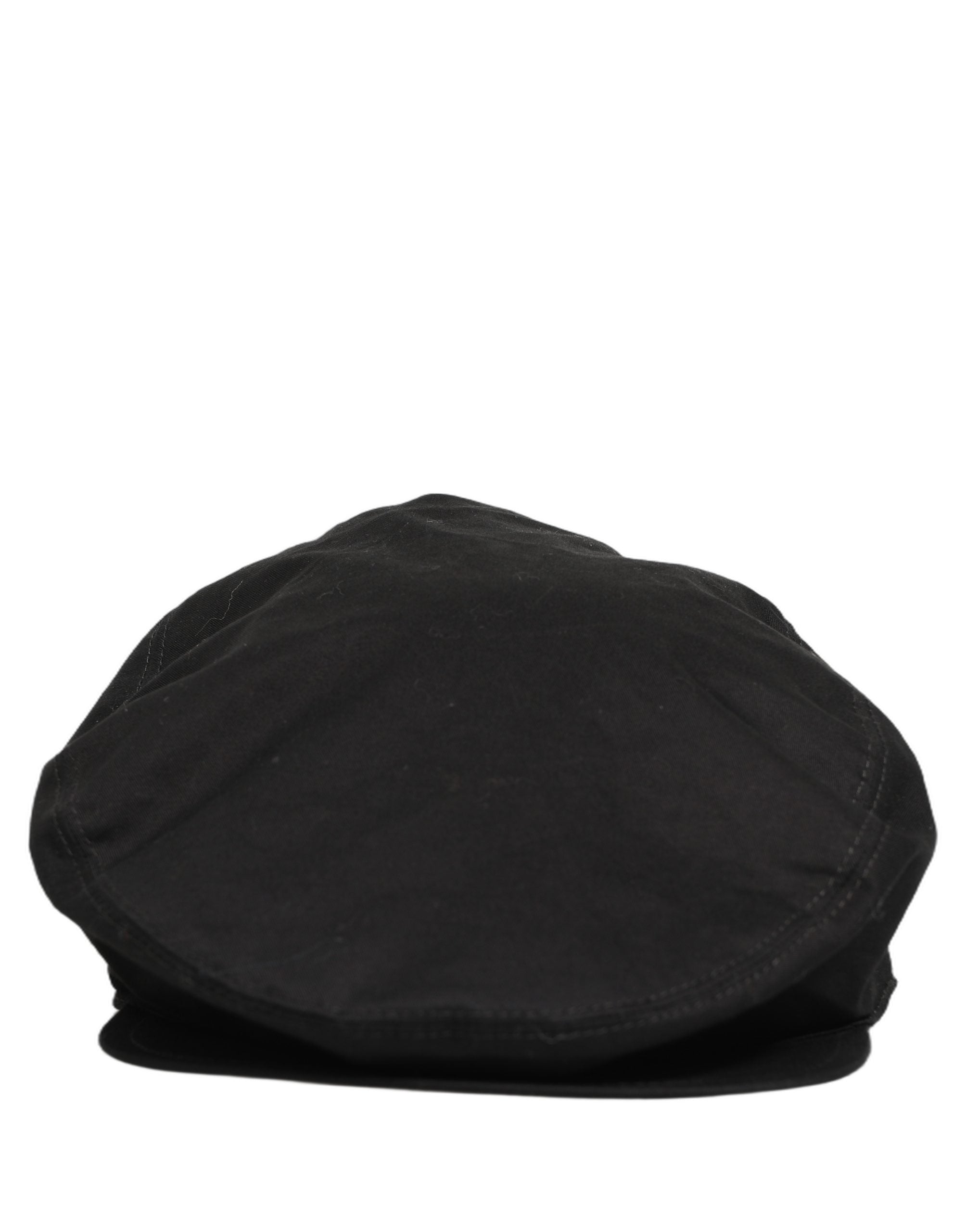 Dolce & Gabbana Men Black Cotton Stretch Newsboy Cloth Capello Men's Hat